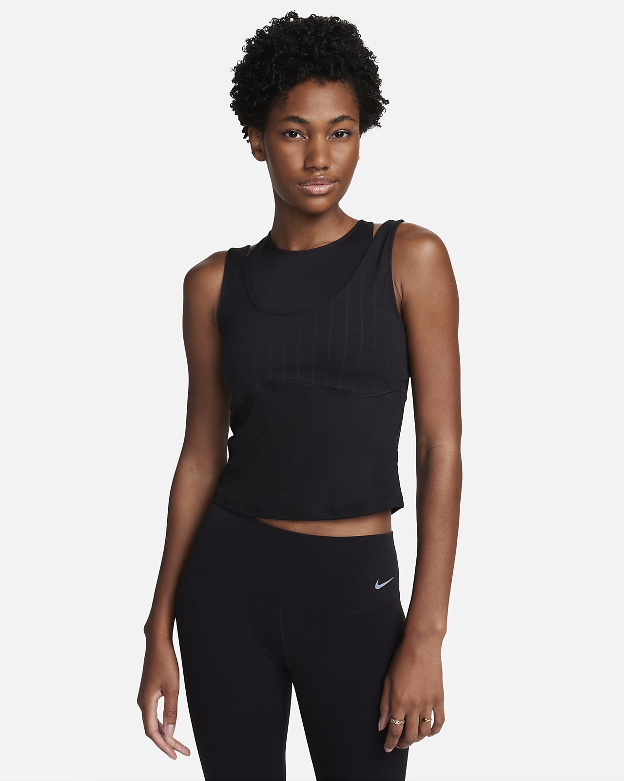 Nike Yoga Training Top Women's Size Medium, Dri Fit Shirt, Black