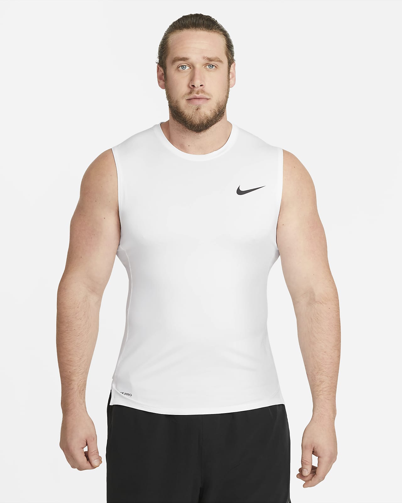 nike men's pro cool fitted sleeveless shirt