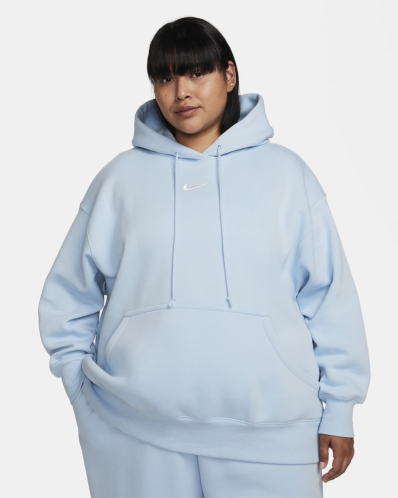 Nike Sportswear Phoenix Fleece ekstra stor hettegenser til dame (Plus Size)