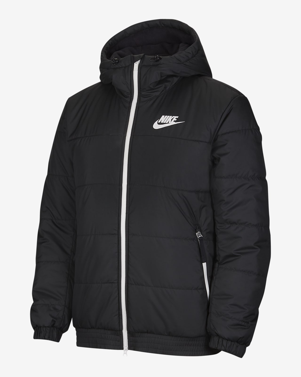 Nike Sportswear Synthetic Fill Herenjack met rits en NIKE SPORTSWEAR SYNTHETIC FILL ZWART JAS HEREN