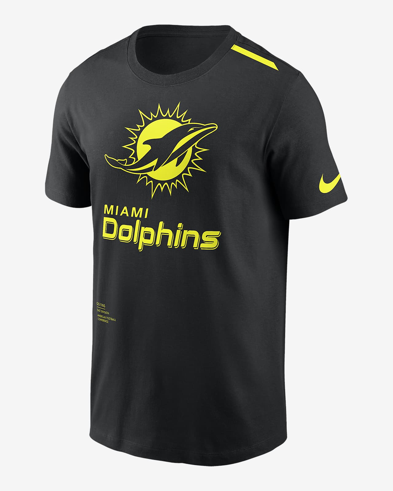 Miami Dolphins Volt Men's Nike Dri-FIT NFL T-Shirt.
