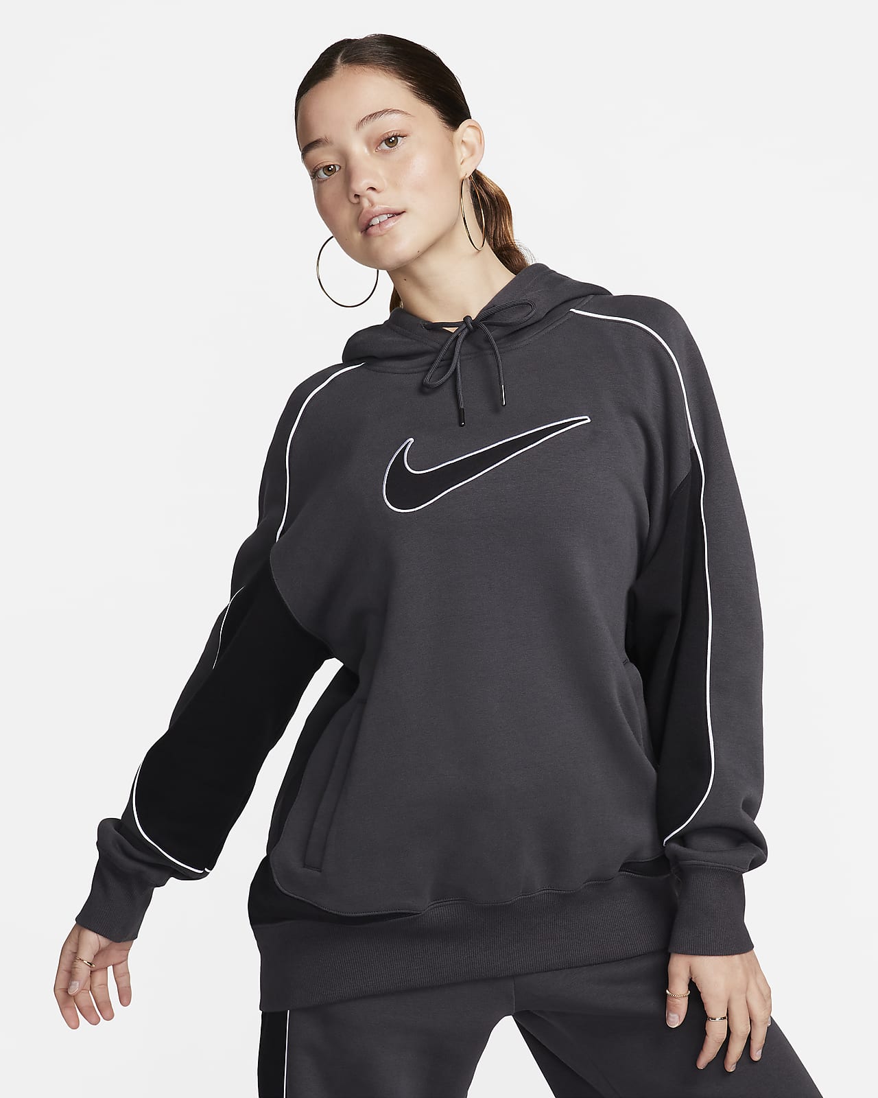 Sweat à capuche oversize en tissu Fleece Nike Sportswear pour femme
