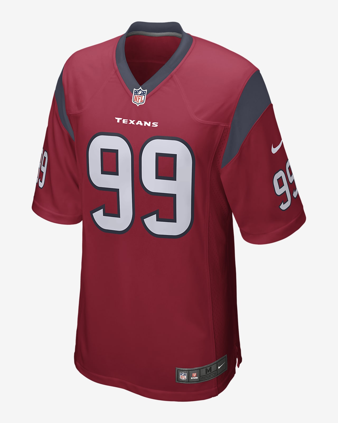 NFL Houston Texans (J.J. Watt) Men's Game Football Jersey.