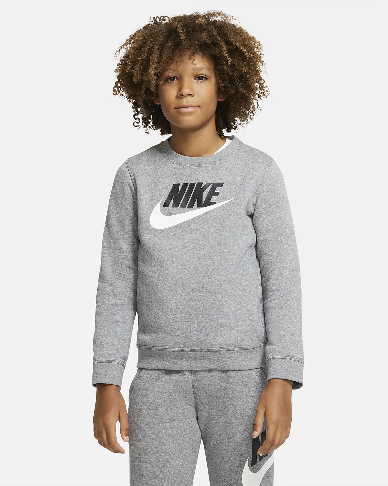 Nike Sportswear Club Fleece genser til store barn (gutt) Nike Sportswear Club Fleece genser til store barn (gutt)