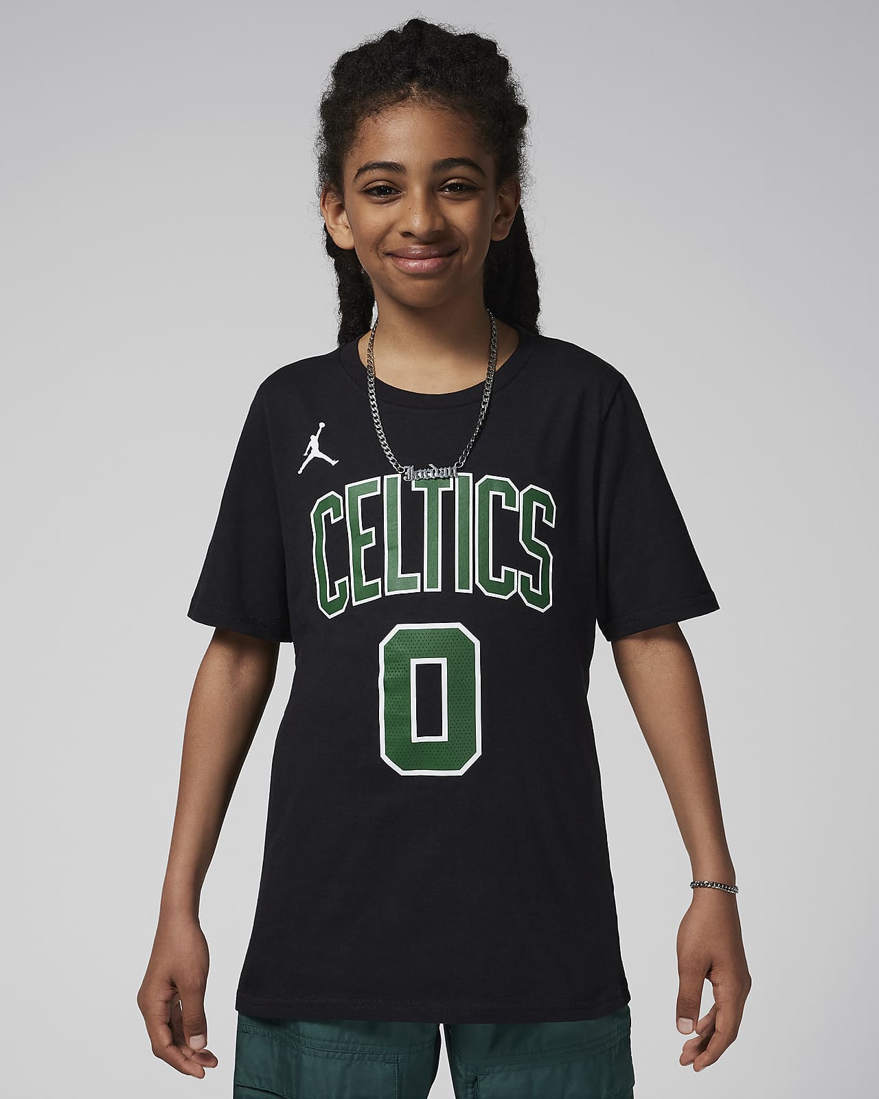 Jayson Tatum Boston Celtics Statement Edition Jordan NBA-s póló nagyobb gyerekeknek
