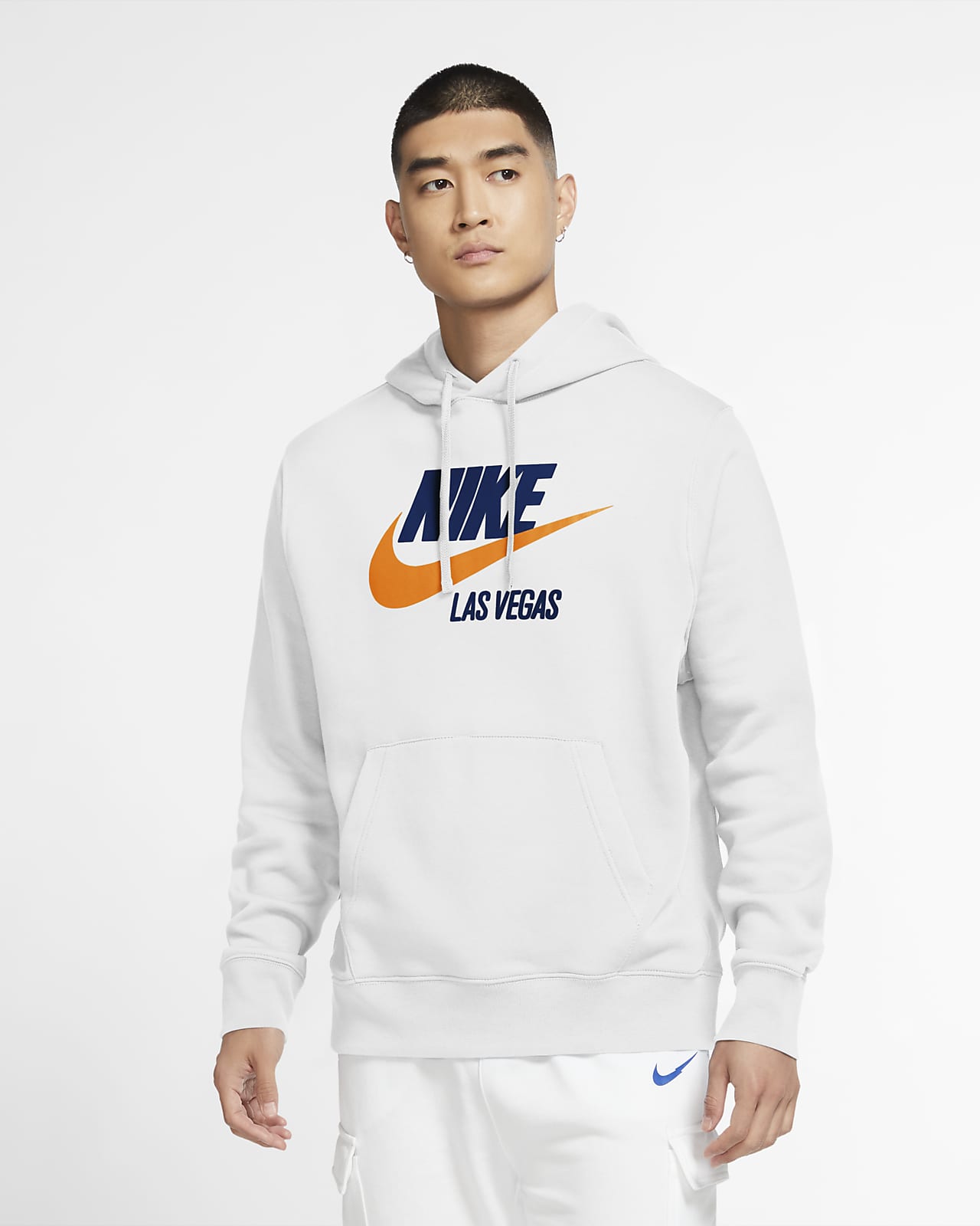 white nike men's pullover