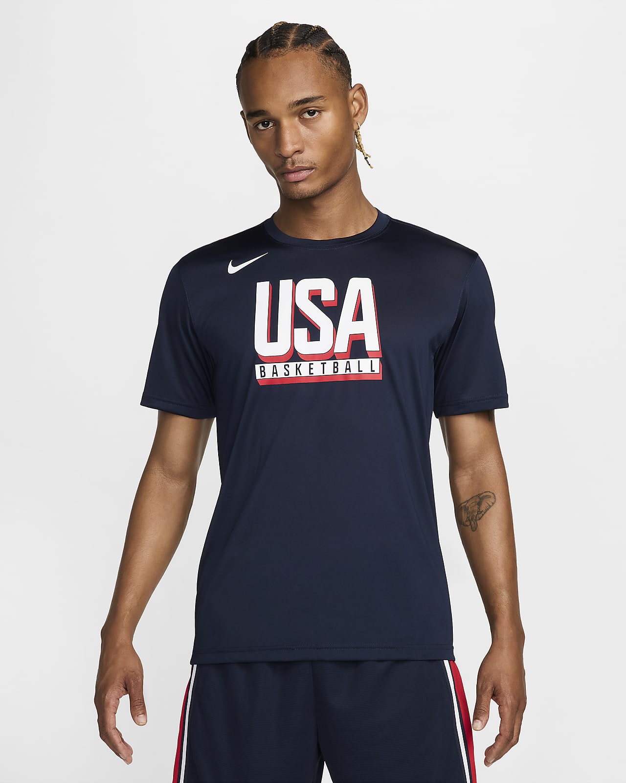 USA プラクティス メンズ ナイキ バスケットボール Tシャツ