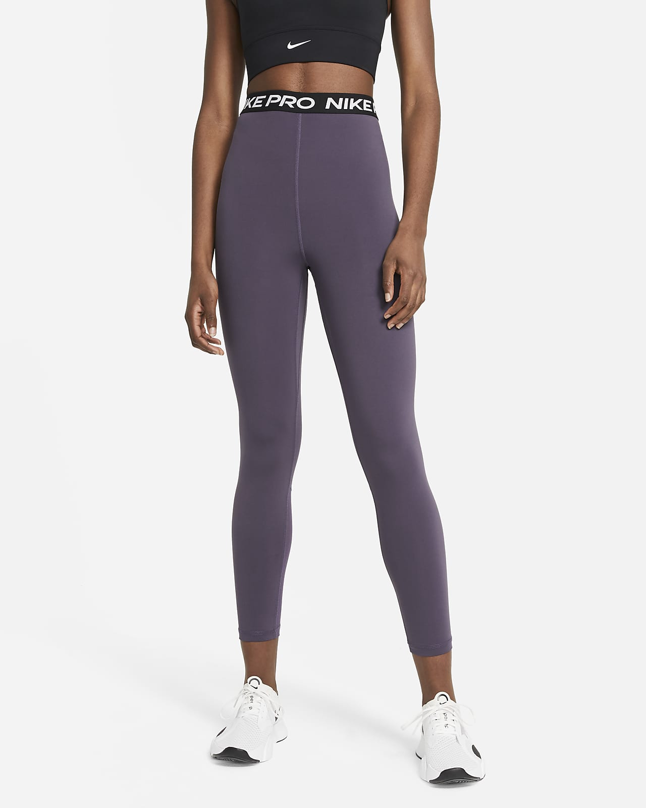 purple nike pro leggings