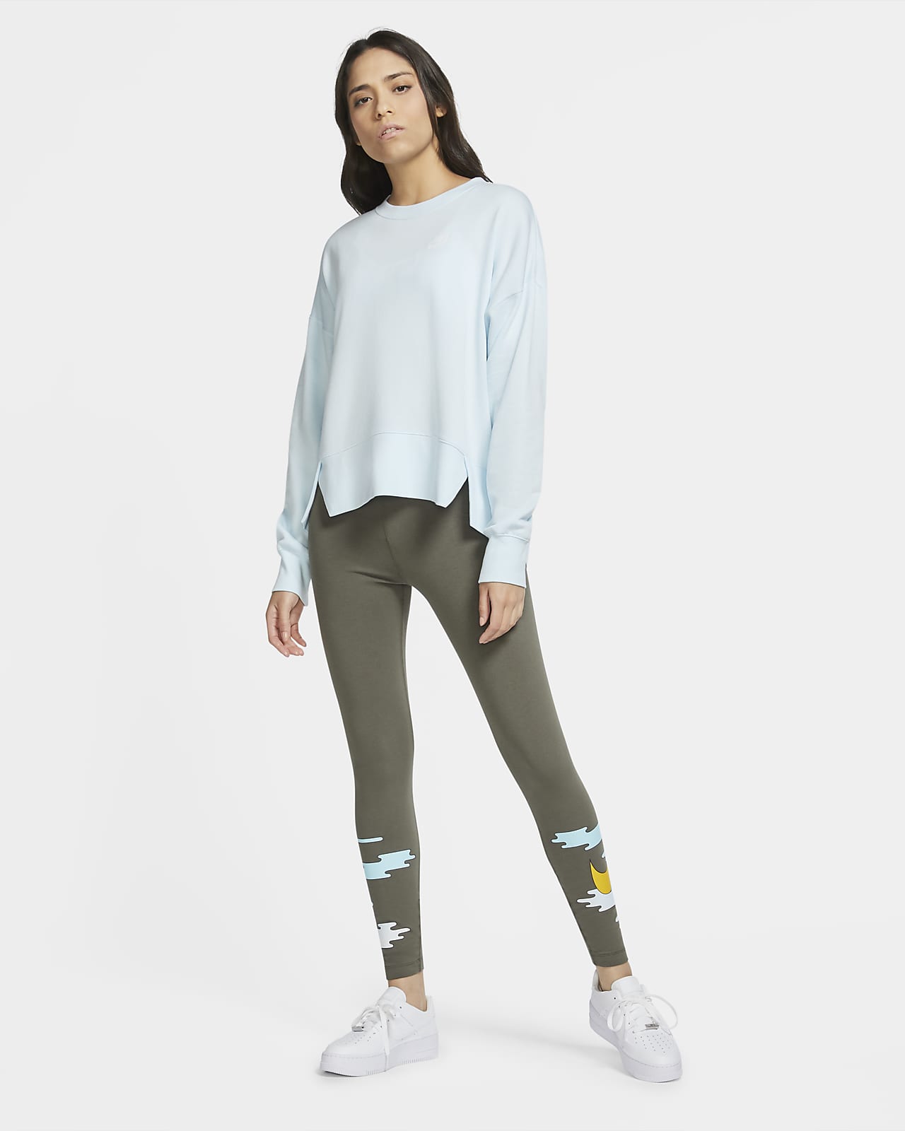 nike khaki leggings womens