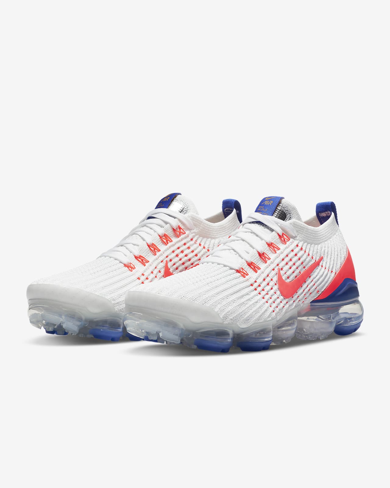 nike air vapormax flyknit blue and white