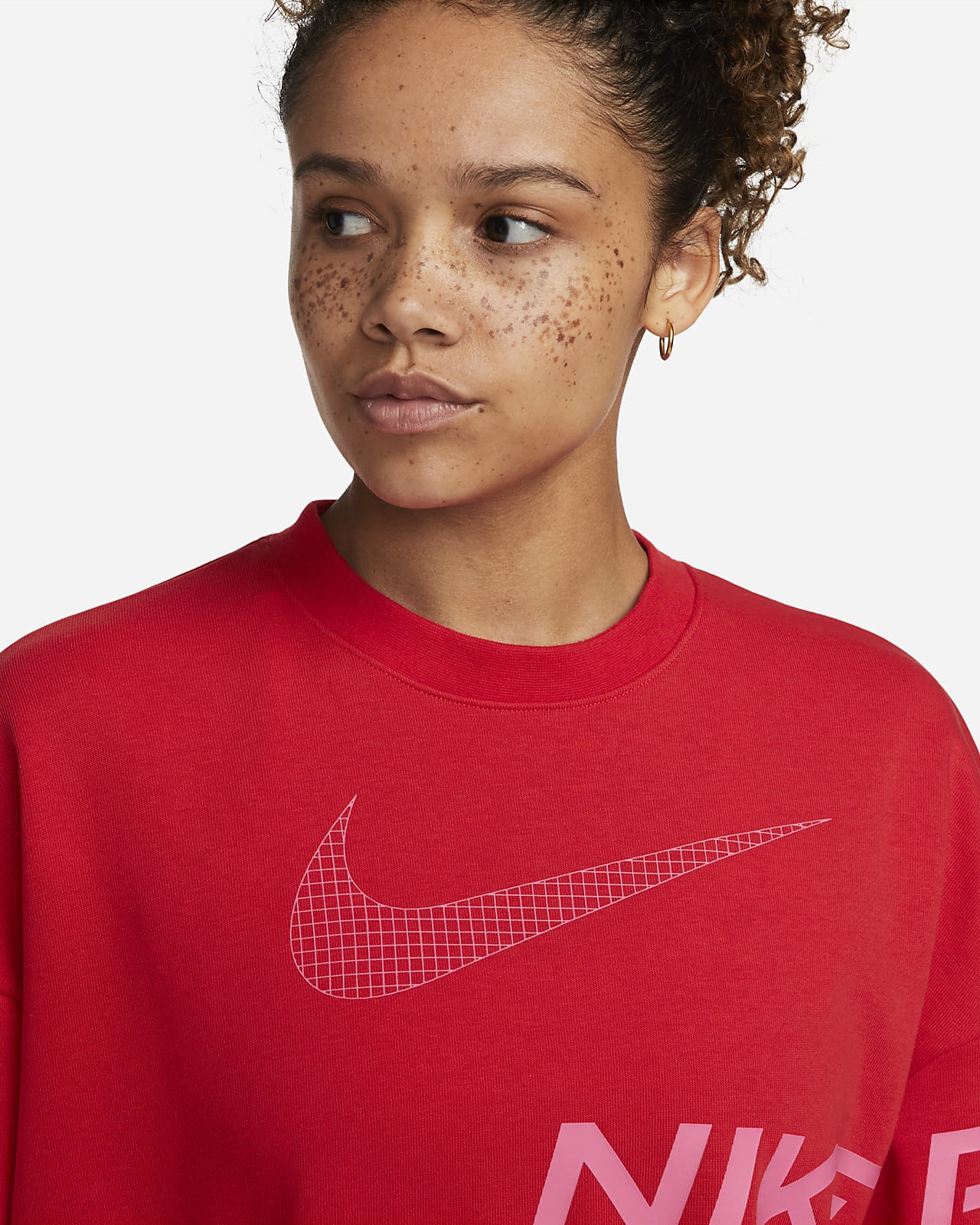 Nike Get Fit Women's Terry Graphic Crew-Neck Sweatshirt. .com