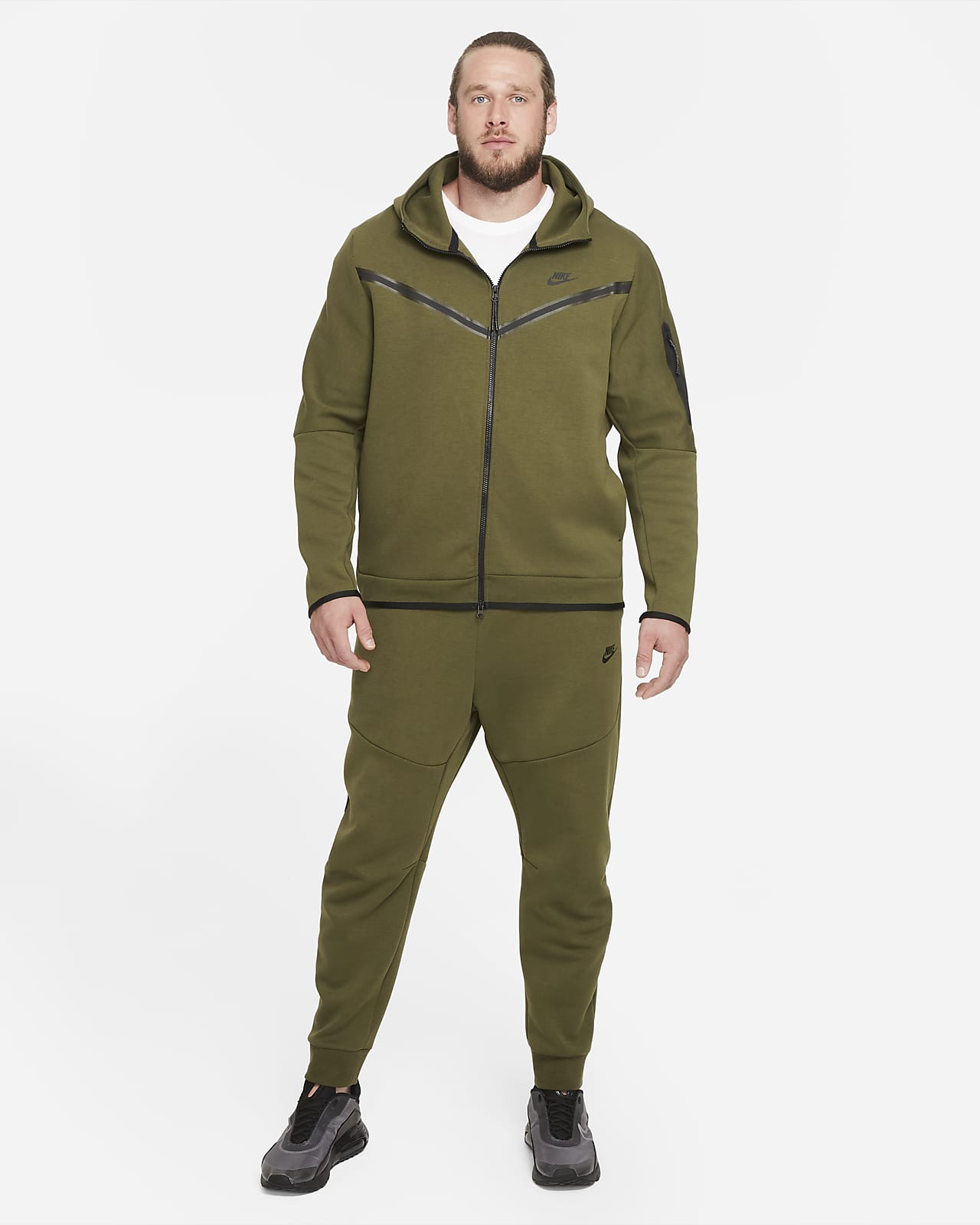 nike tech fleece rough green