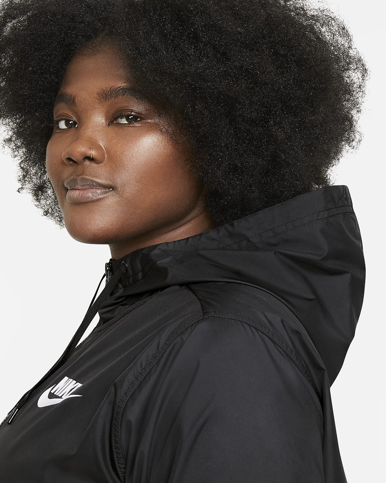 Nike Sportswear Women's Woven Jacket (Plus size). Nike AE