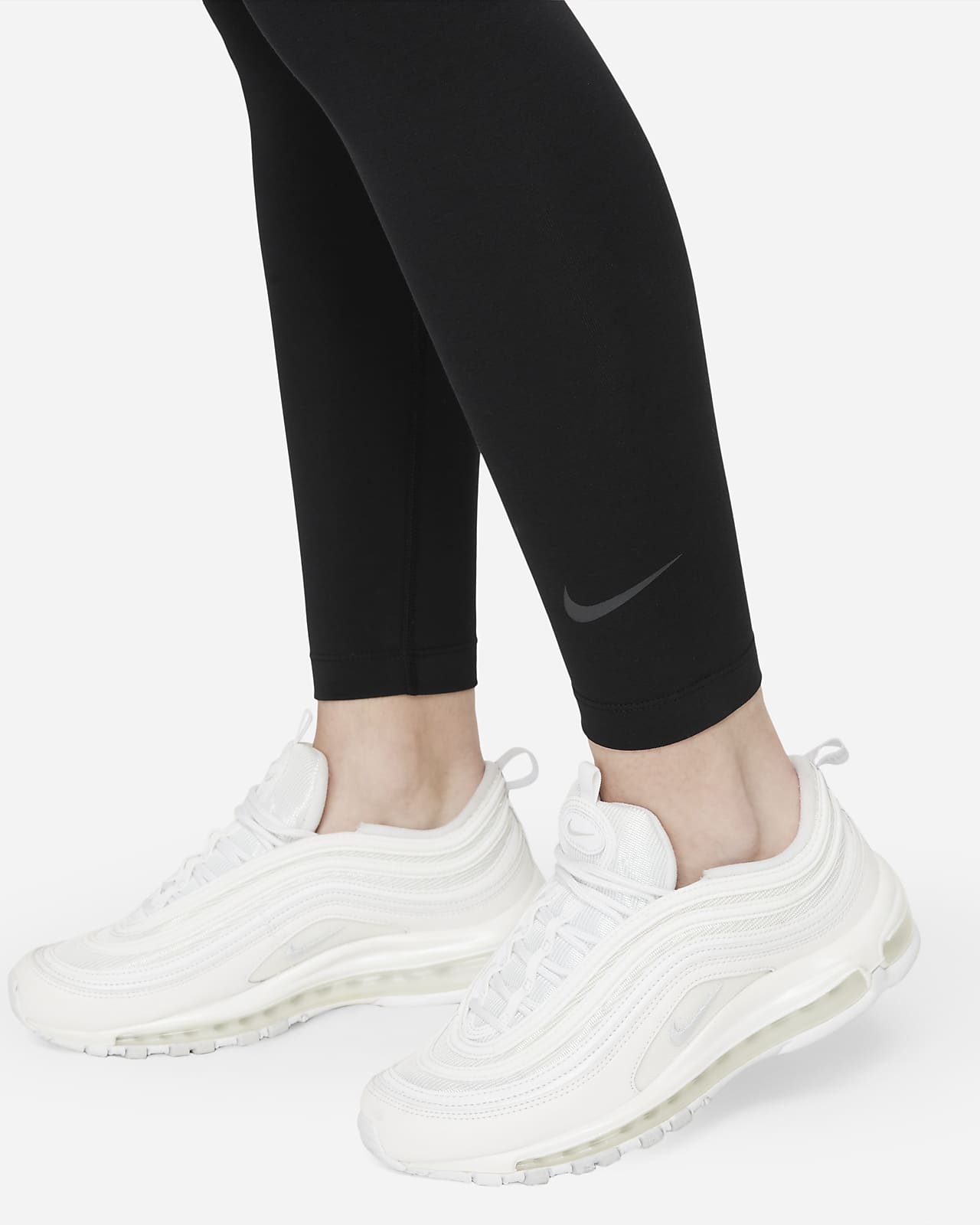 Legging Nike Sportswear Club Swoos Cinza - Compre Agora