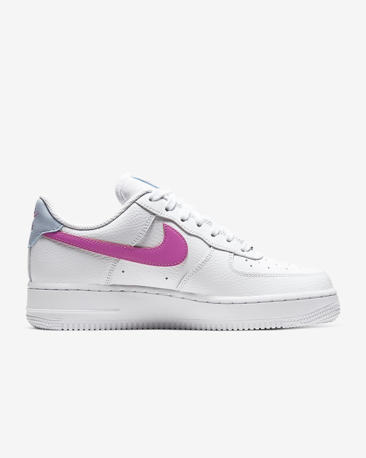nike air force 1 pink and blue swoosh