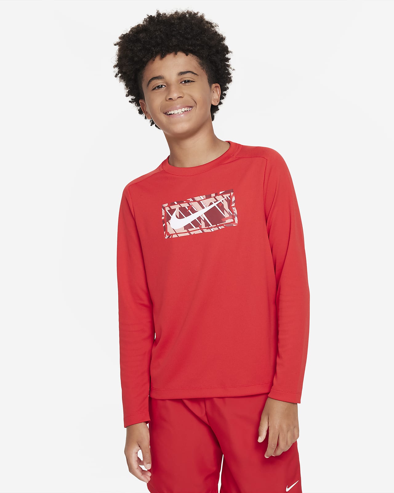 Playera de manga larga para ni o talla grande Nike Dri FIT Multi