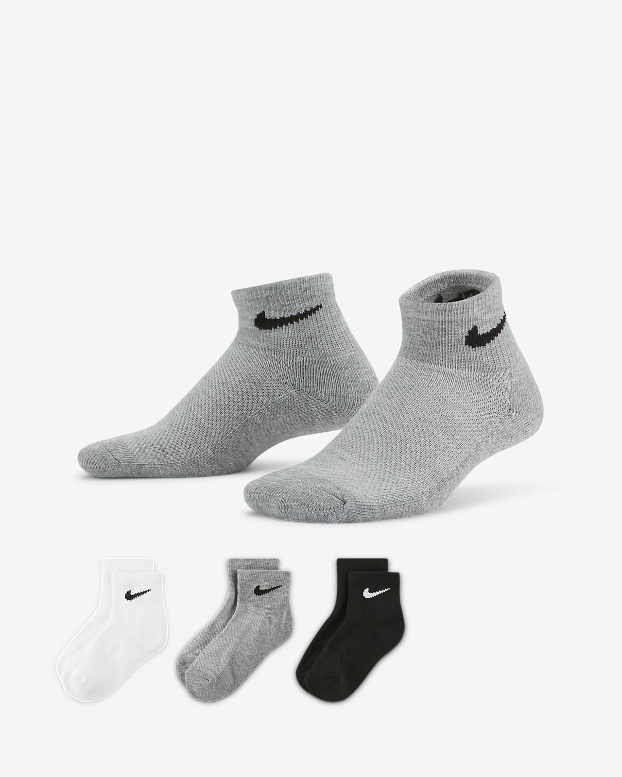 Calcetines al tobillo de malla y acolchados para niños talla pequeña Nike  (6 pares)