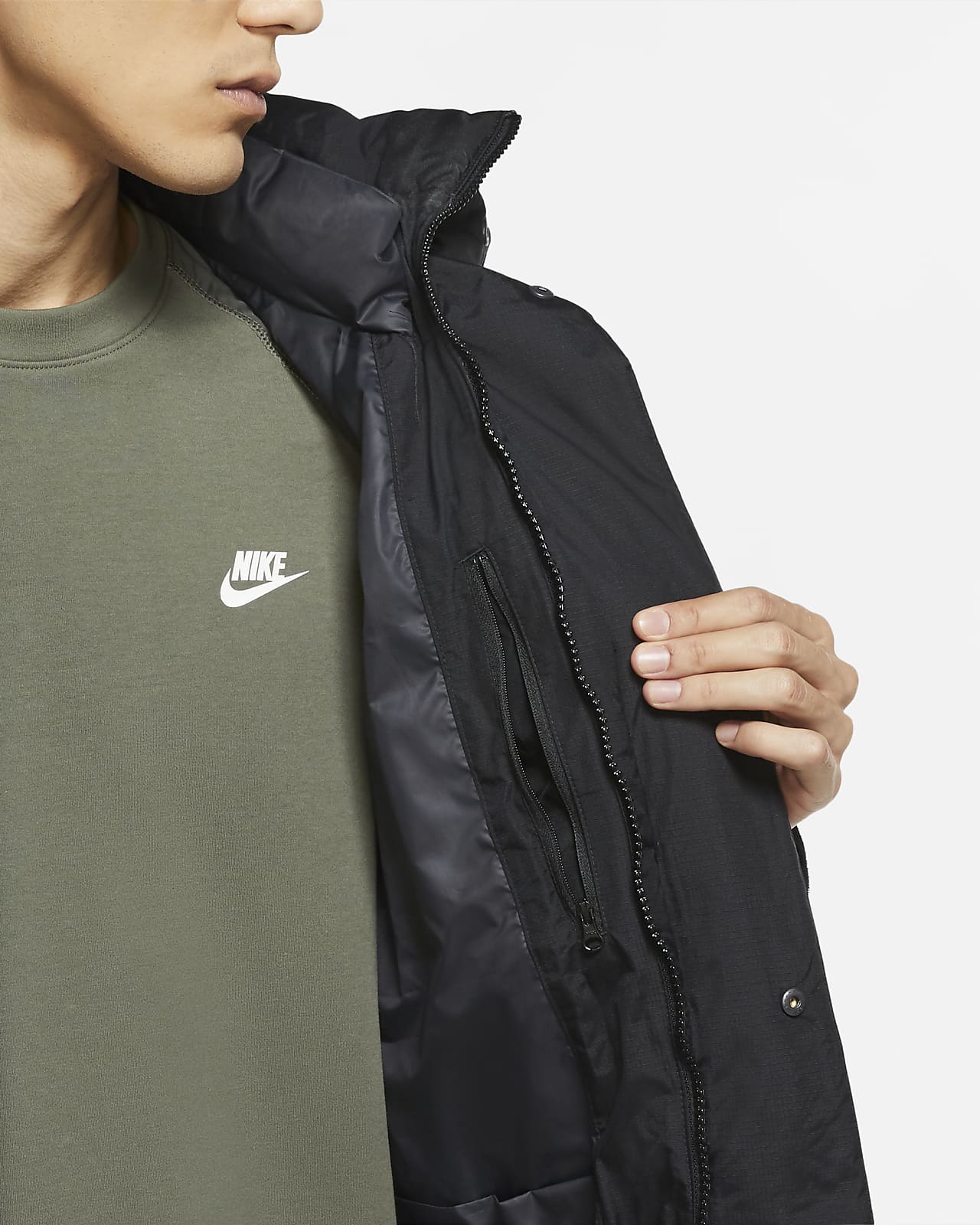 nike men's down fill parka