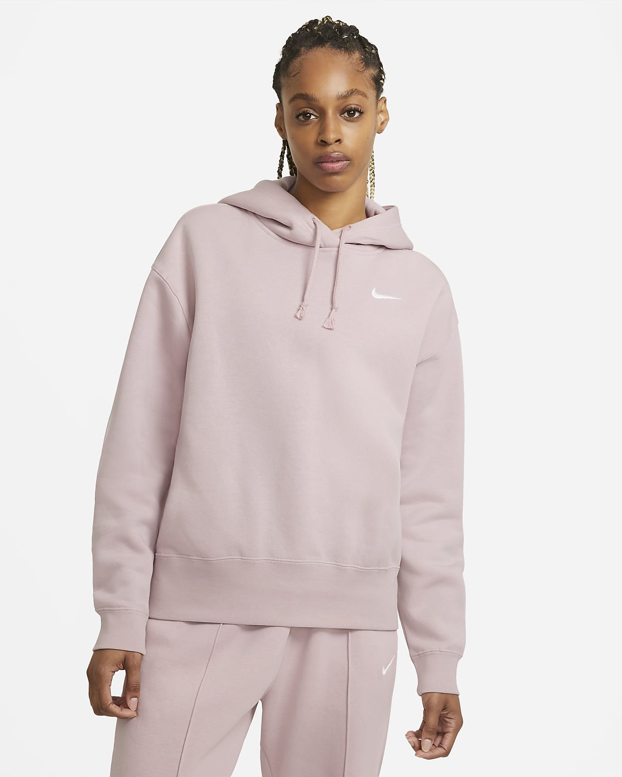 nike fleece hoodie pink