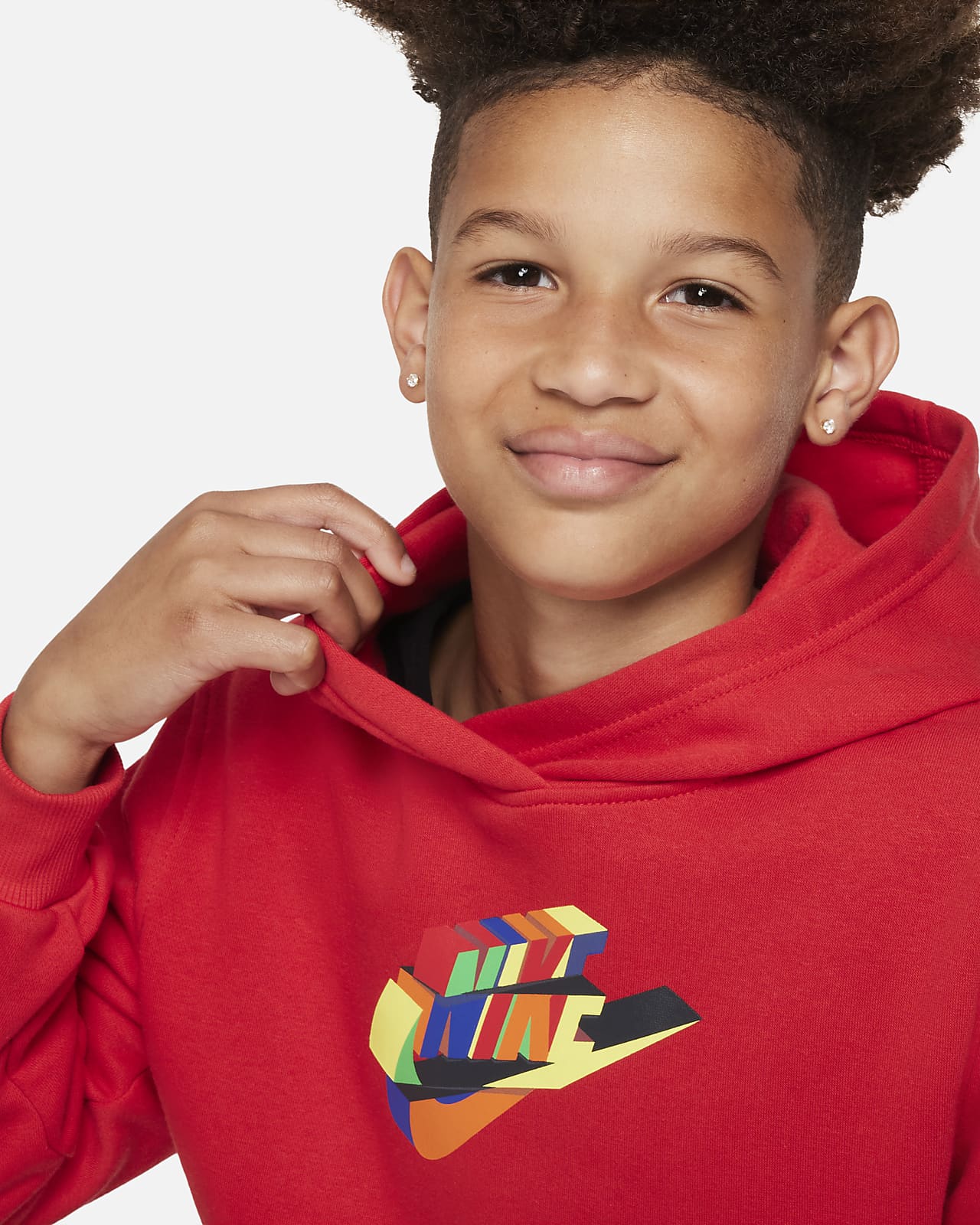 Club Nike Kids\' Big Pullover Hoodie. Fleece Sportswear