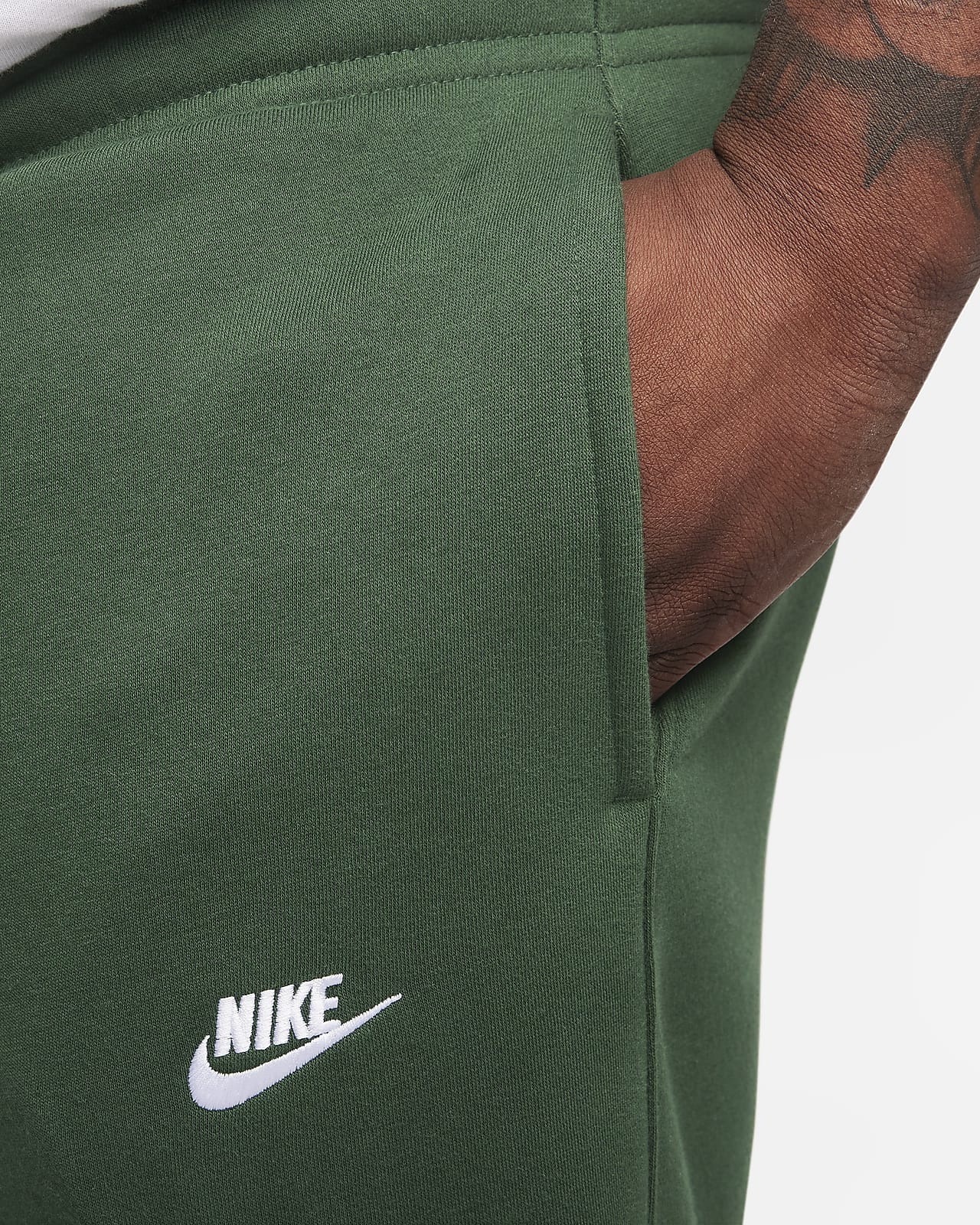 Sweat Nike pour homme Club Fleece, indémodable, coloris gris ou vert