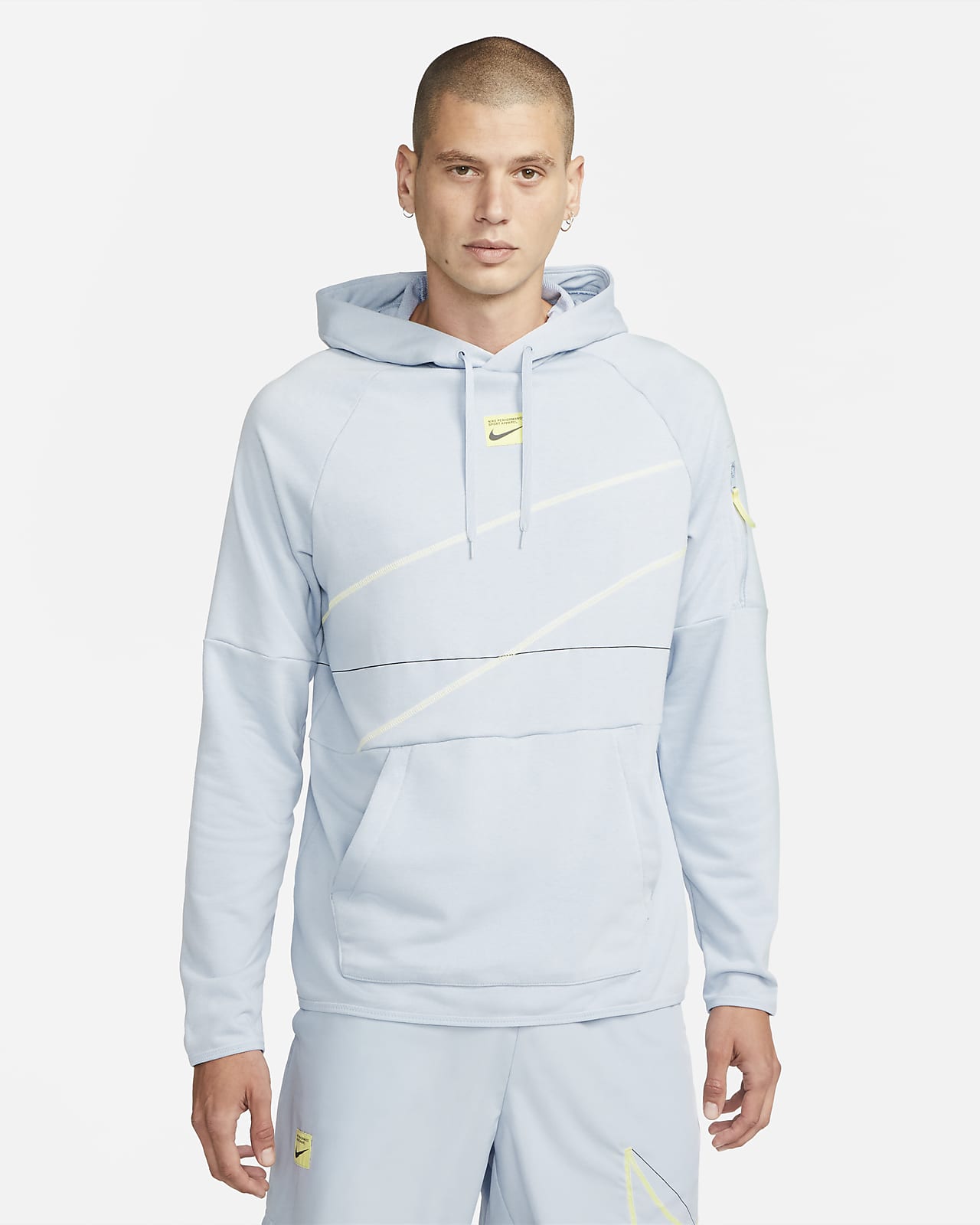 Nike Dri-FIT Men\'s Fleece Fitness Hoodie. Pullover