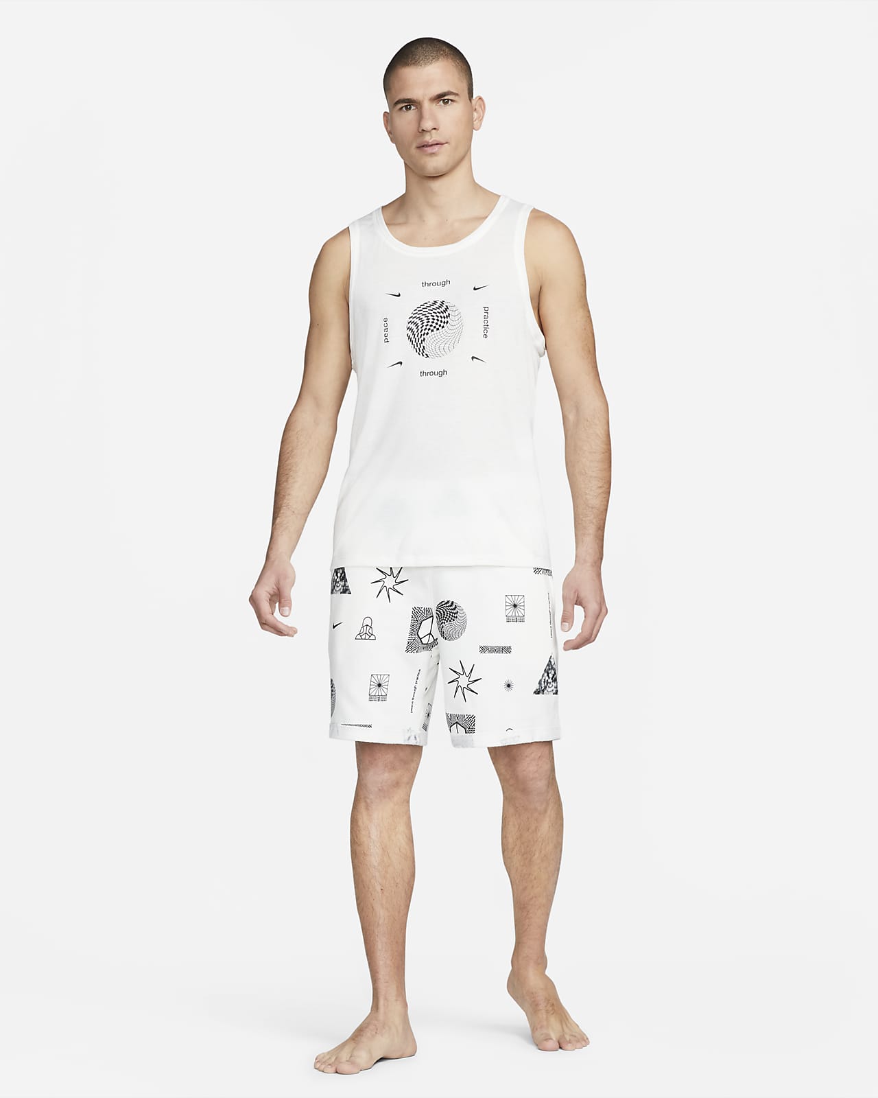 Nike Yoga ThermaFIT Men's Graphic Fleece Shorts. Nike NO