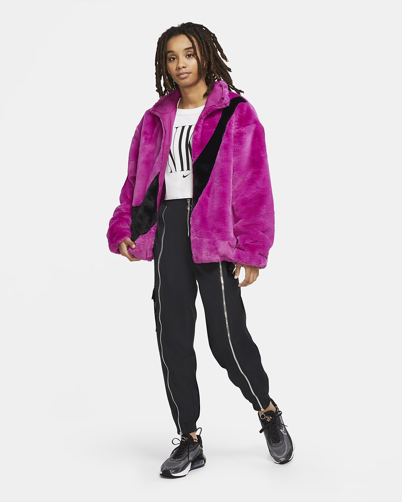 nike furry jacket