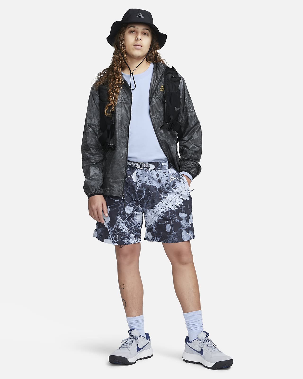 Nike ACG Men's Allover Print Trail Shorts.