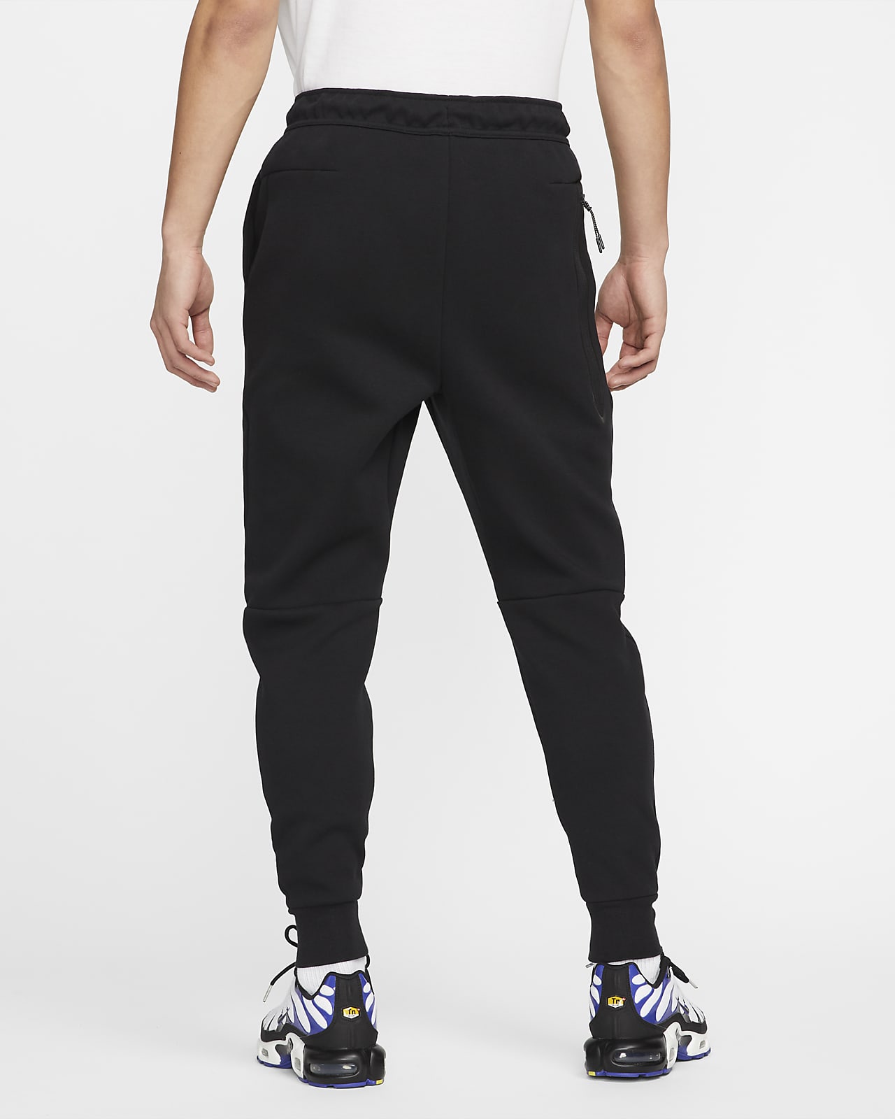 nike tech joggers black and grey