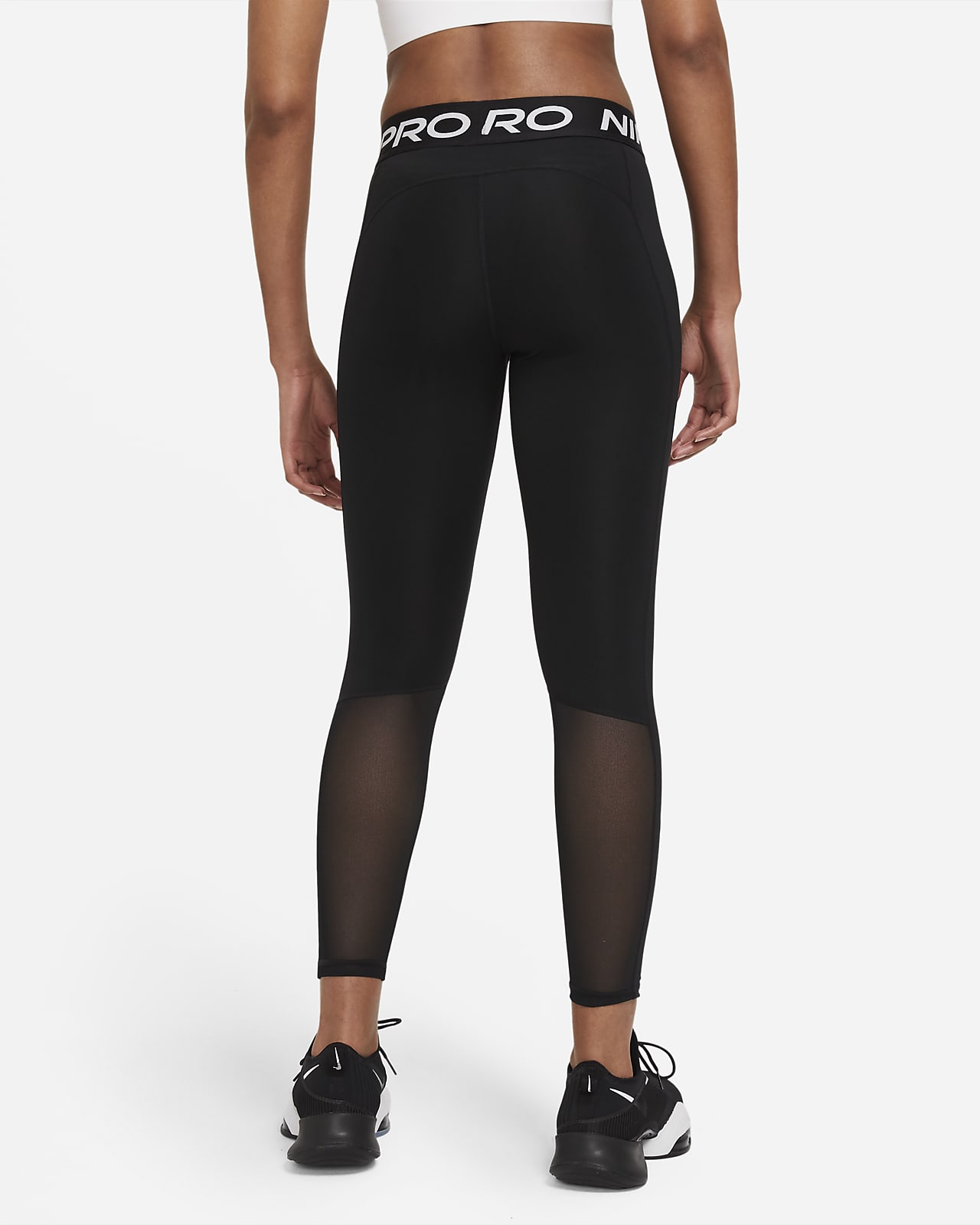 One cropped sports leggings in floral print, black/grey, Nike | La Redoute