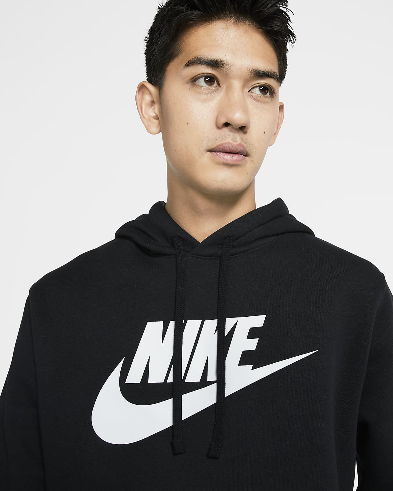 nike men's sportswear club fleece hoodie black