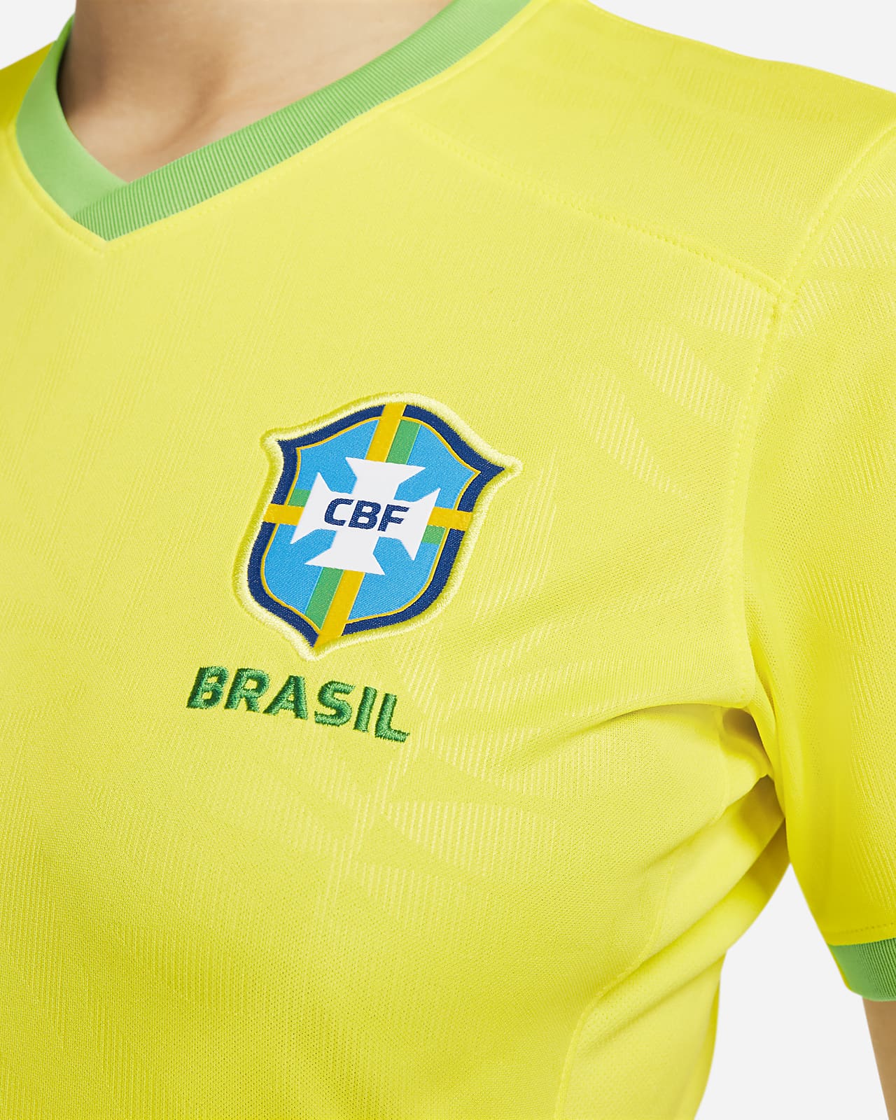 Nike Women's Brazil 2023 Home Replica Jersey, Medium, Yellow