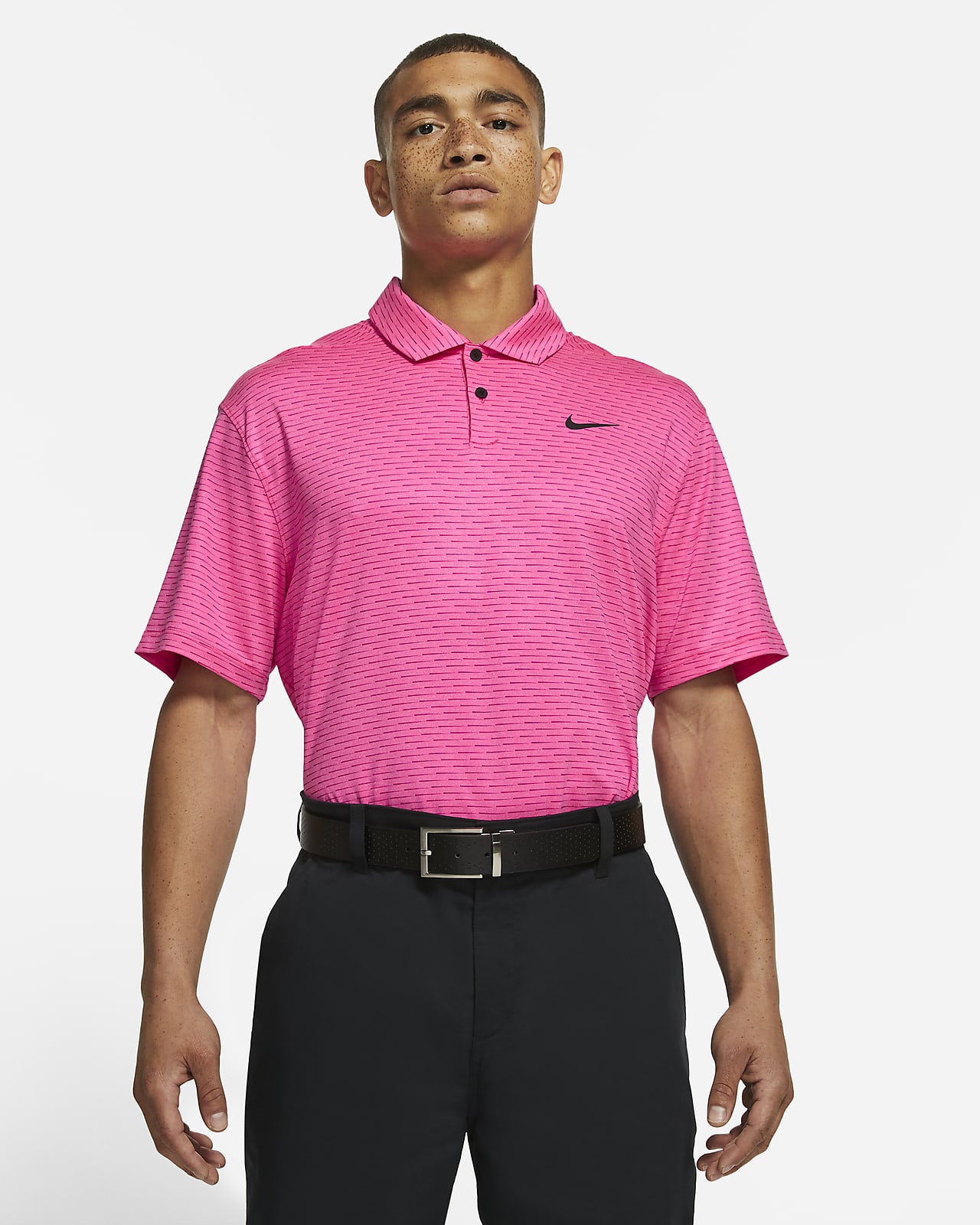 pink golf polo