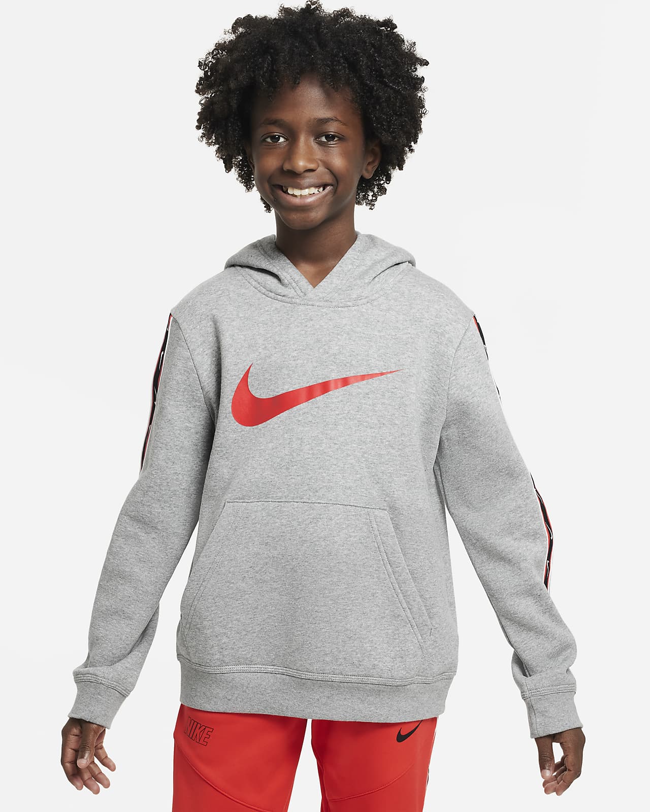 El cielo Elegante Plaga Nike Sportswear Repeat Older Kids' (Boys') Fleece Pullover Hoodie. Nike LU