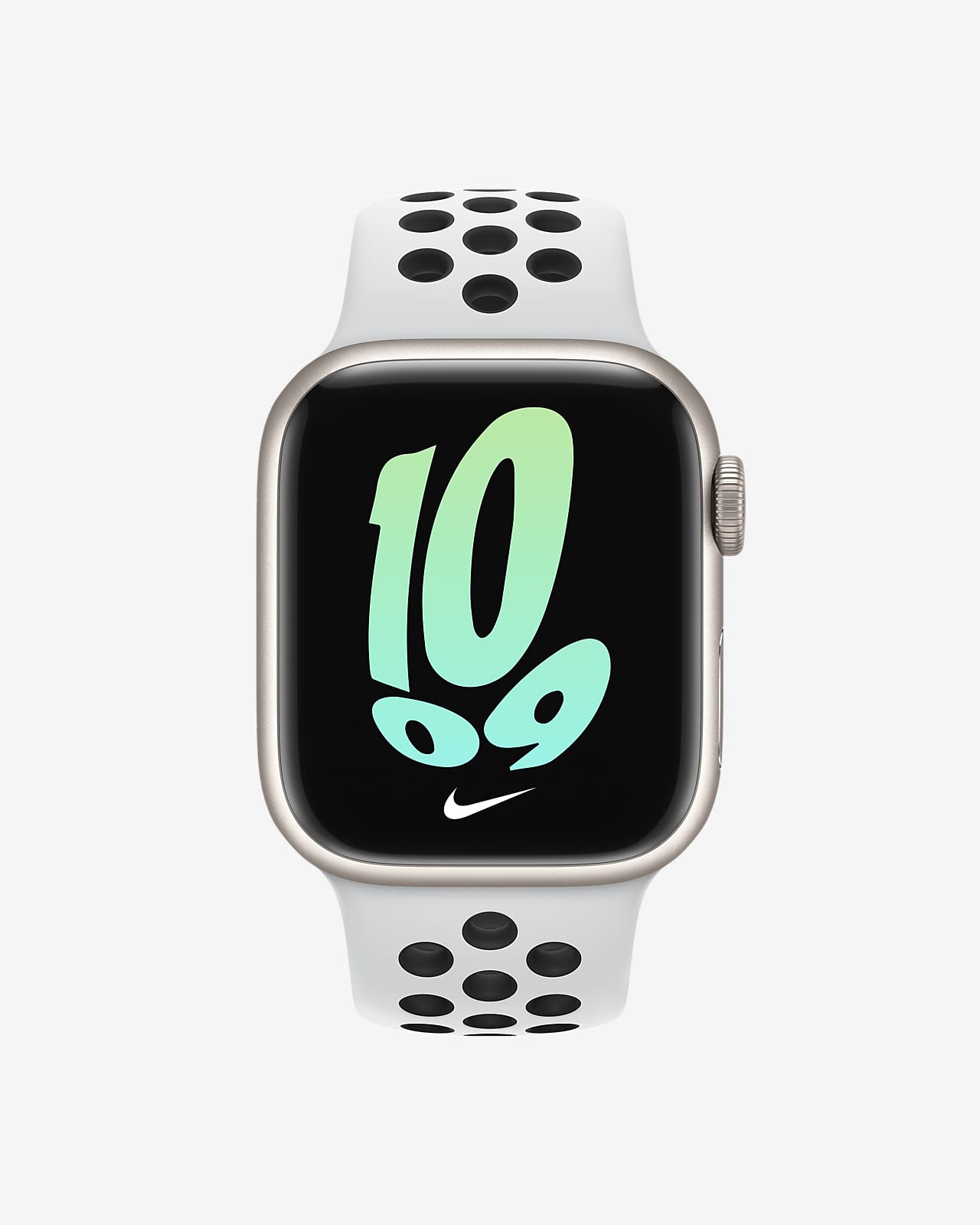 Apple Watch Nike Series 7 GPS Aluminium Lumière Stellaire Bracelet Sport 41  mm (MKN33FD/A) (Neuf, 1 an de garantie)] ⎪1er réseau de Revendeurs Agrées  Apple au Maroc