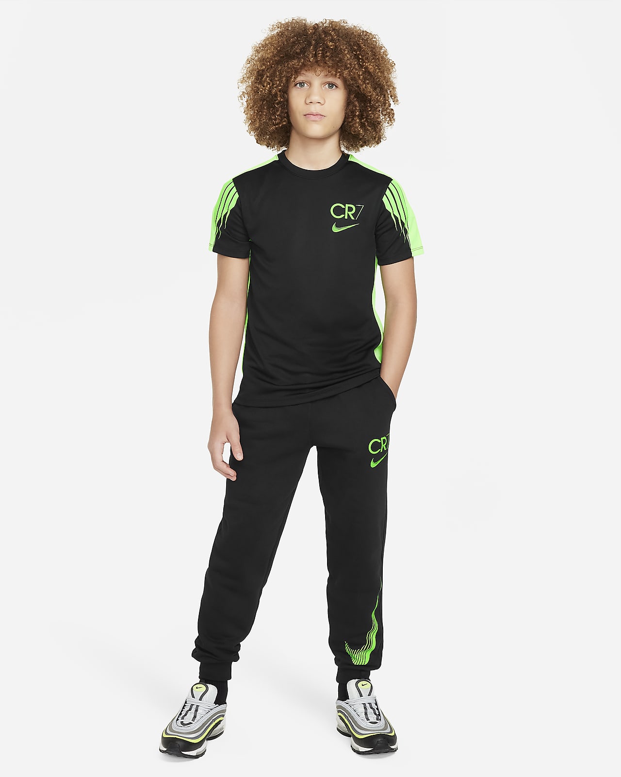 nike black cr7 tracksuit