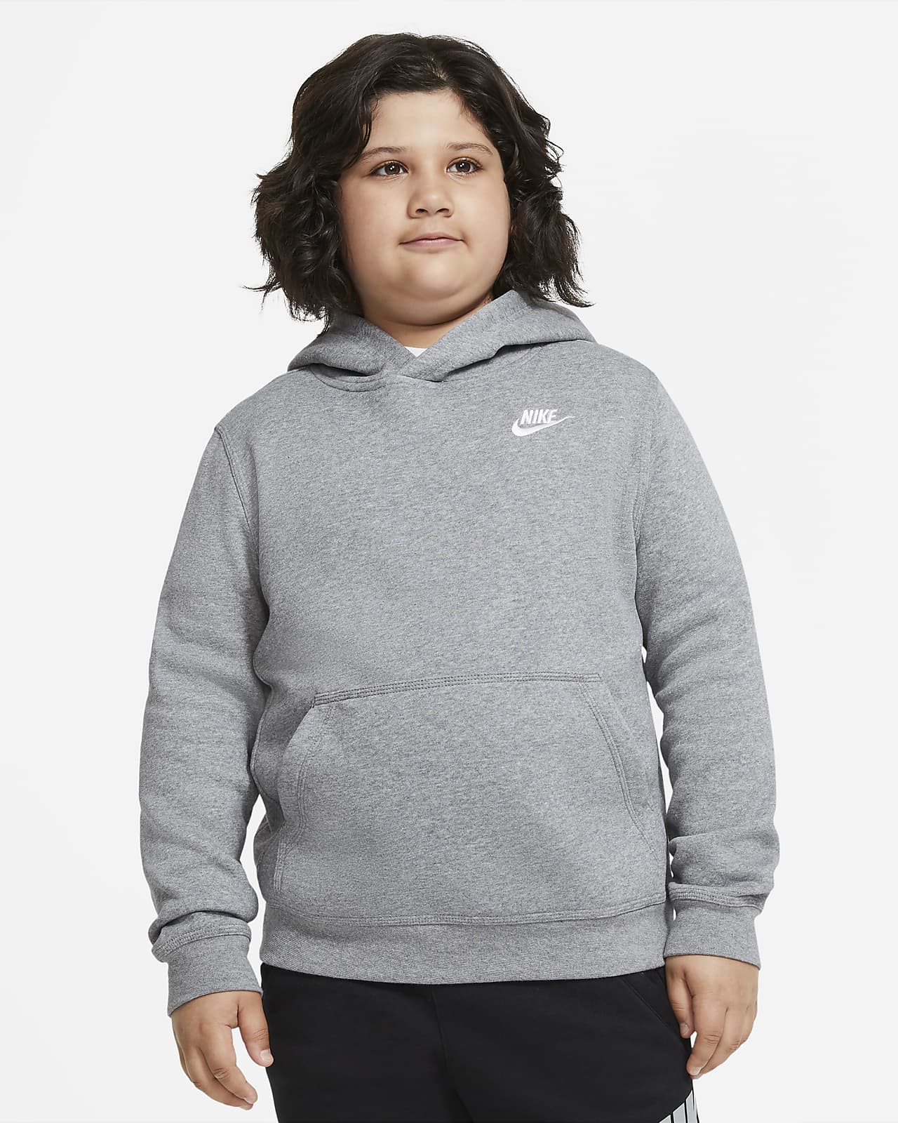 Felpa pullover con cappuccio Nike Sportswear Club Fleece (Extended Size) - Ragazzo