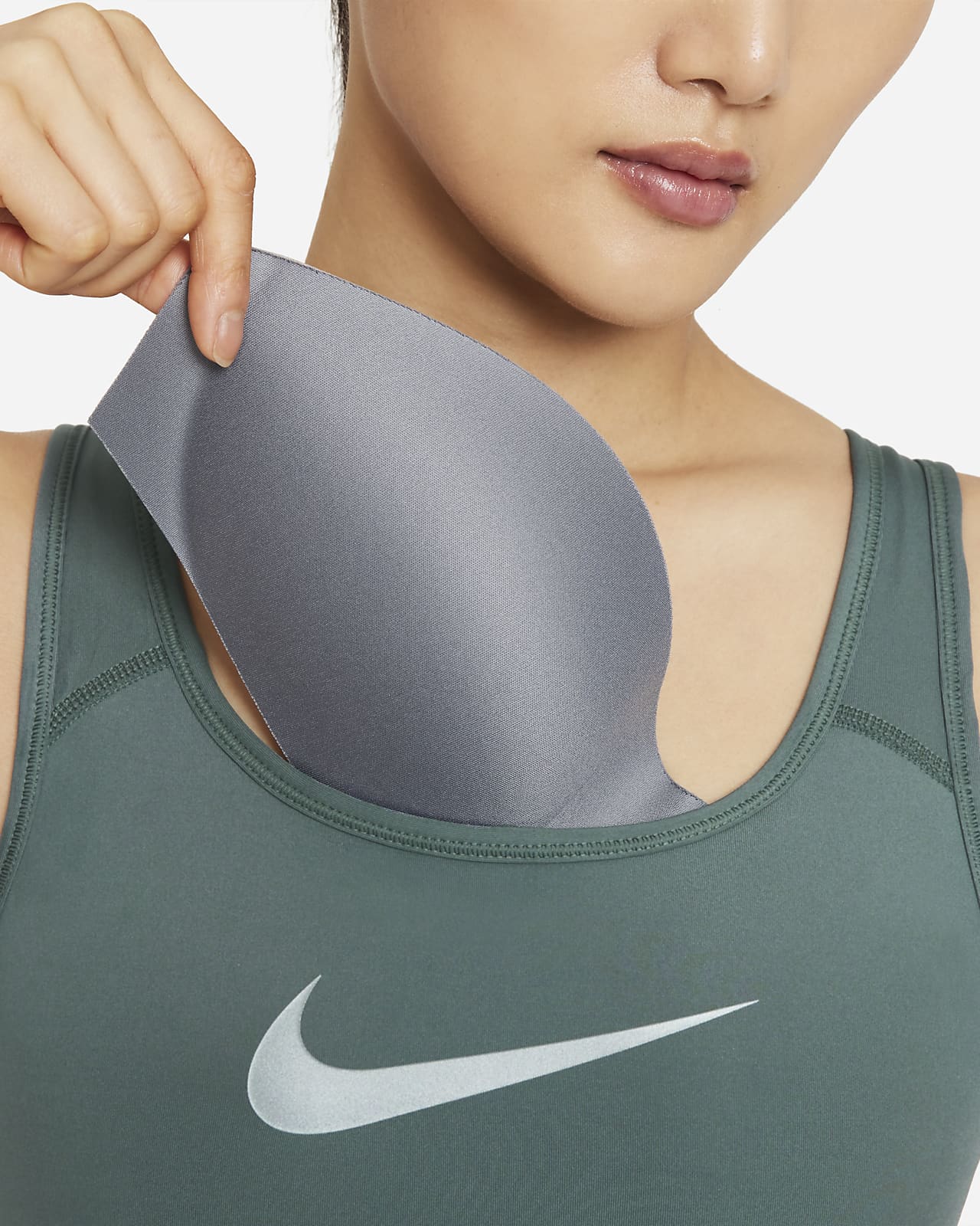 Nike Dri Fit Swoosh Icon Clash Women S Medium Support 1 Piece Pad Strappy Sports Bra Nike Id