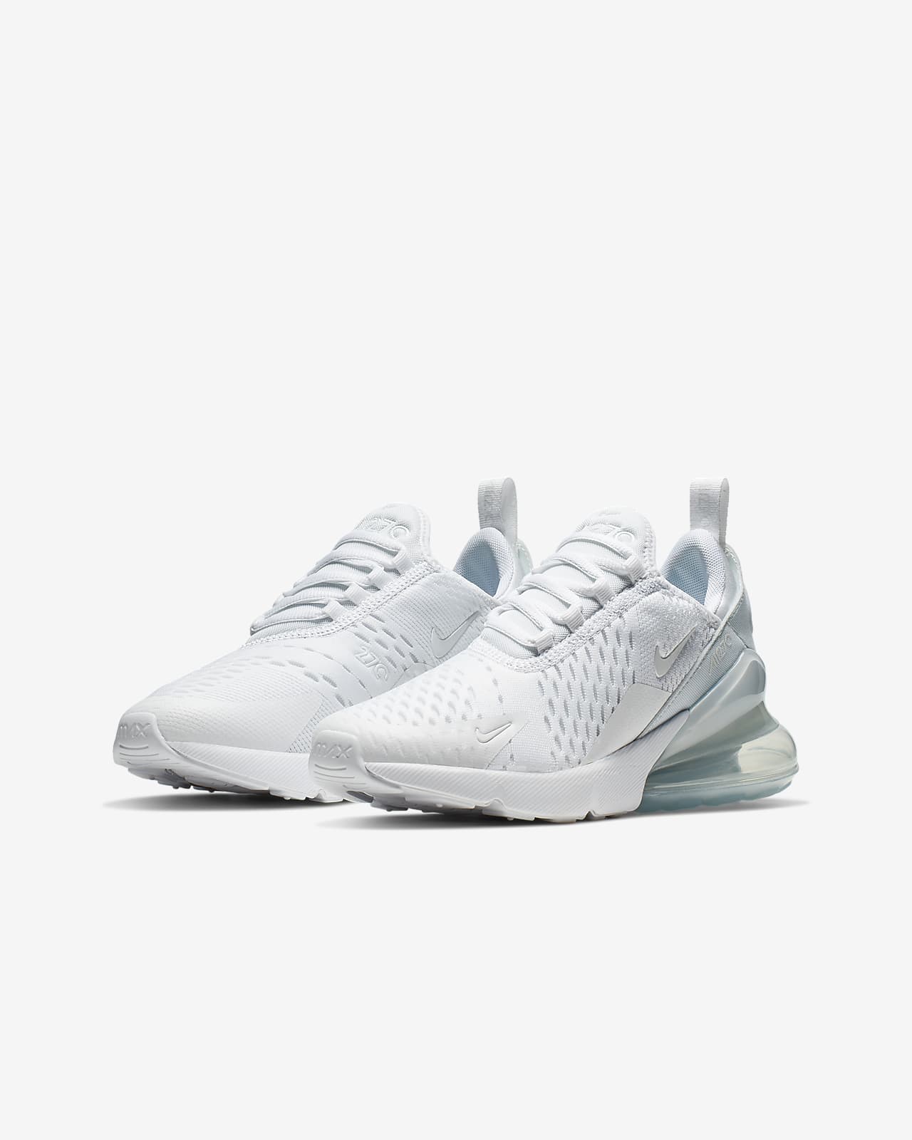 grey and white air max 270