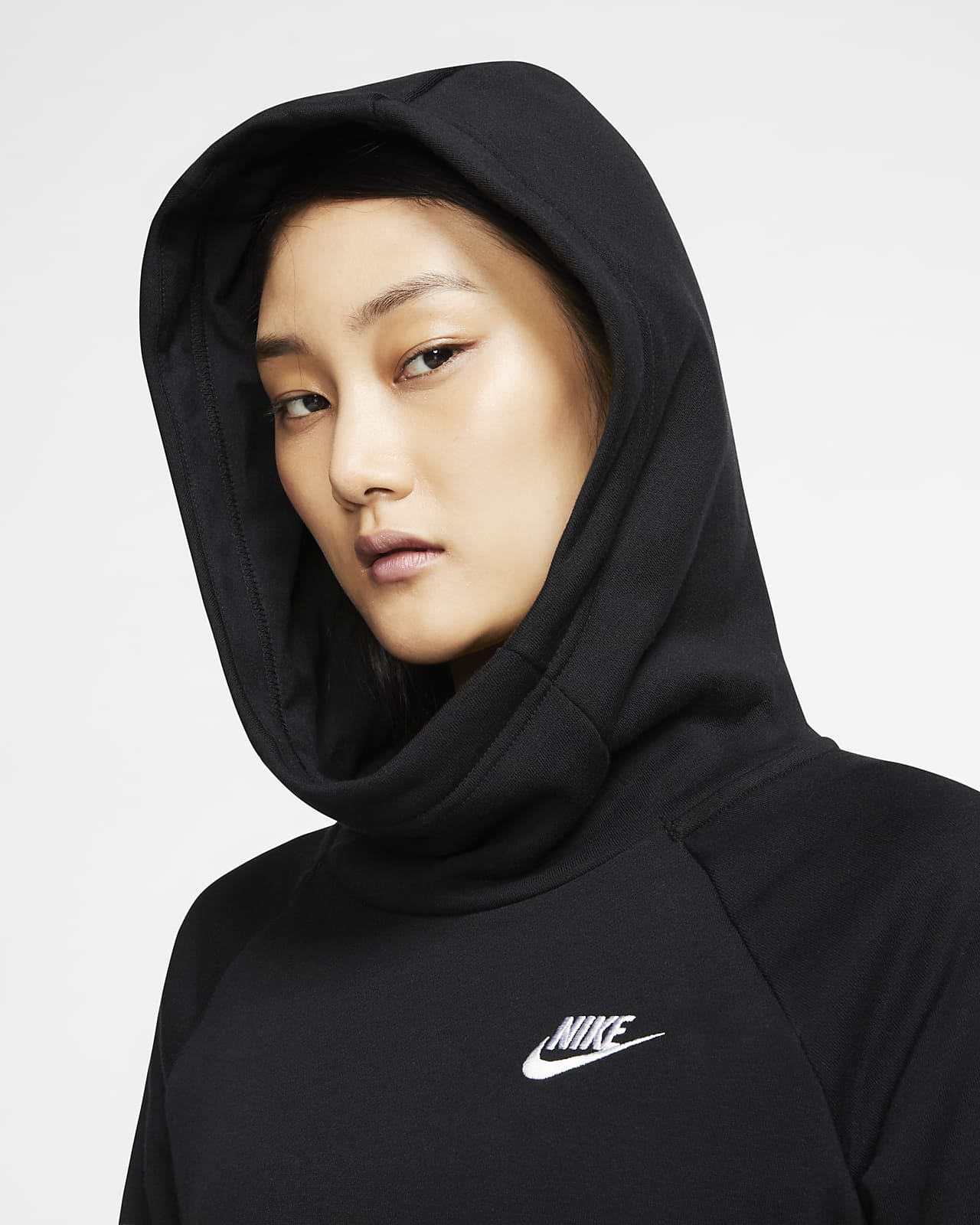 women's nike sportswear club fleece funnel neck hoodie