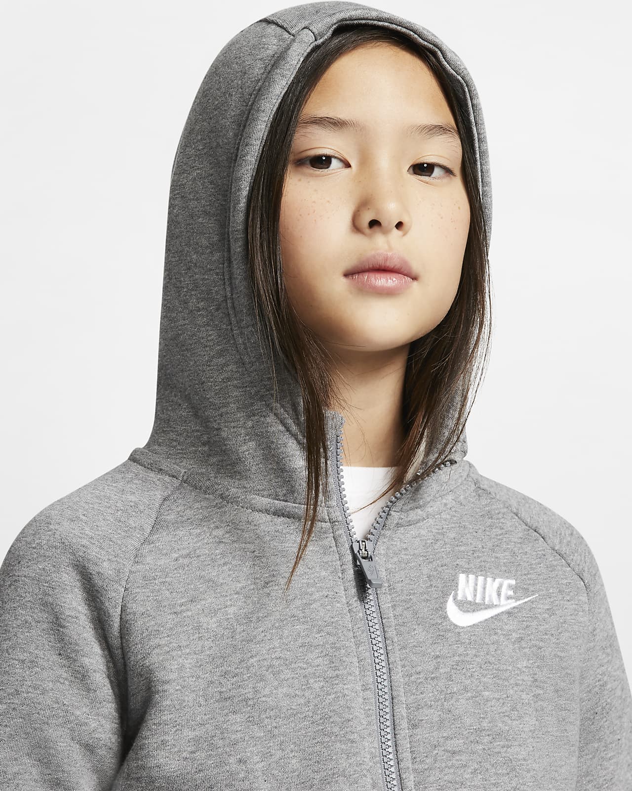 Nike Sportswear Mädchen Hoodie mit durchgehendem Nike Sportswear Mädchen Hoodie. Nike DE