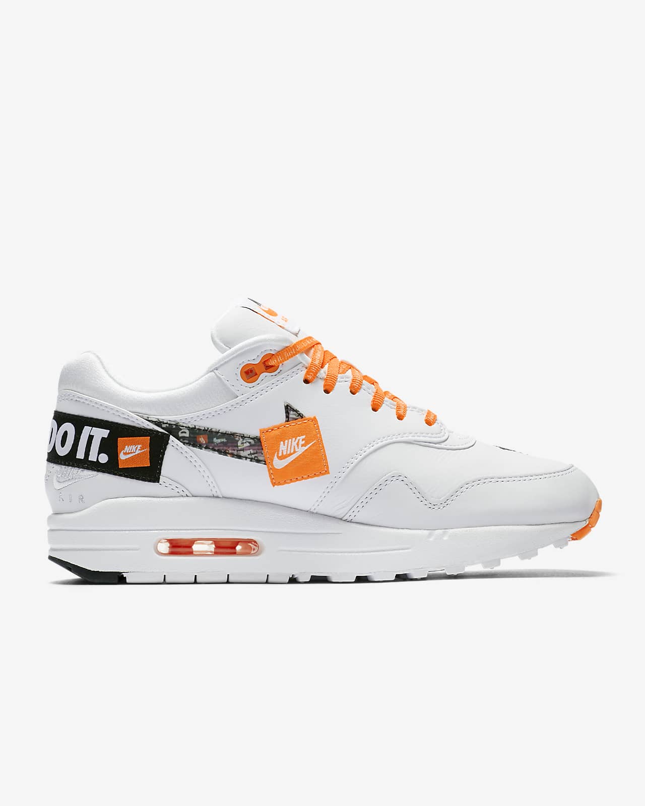 white & orange air max 1 lx sneakers