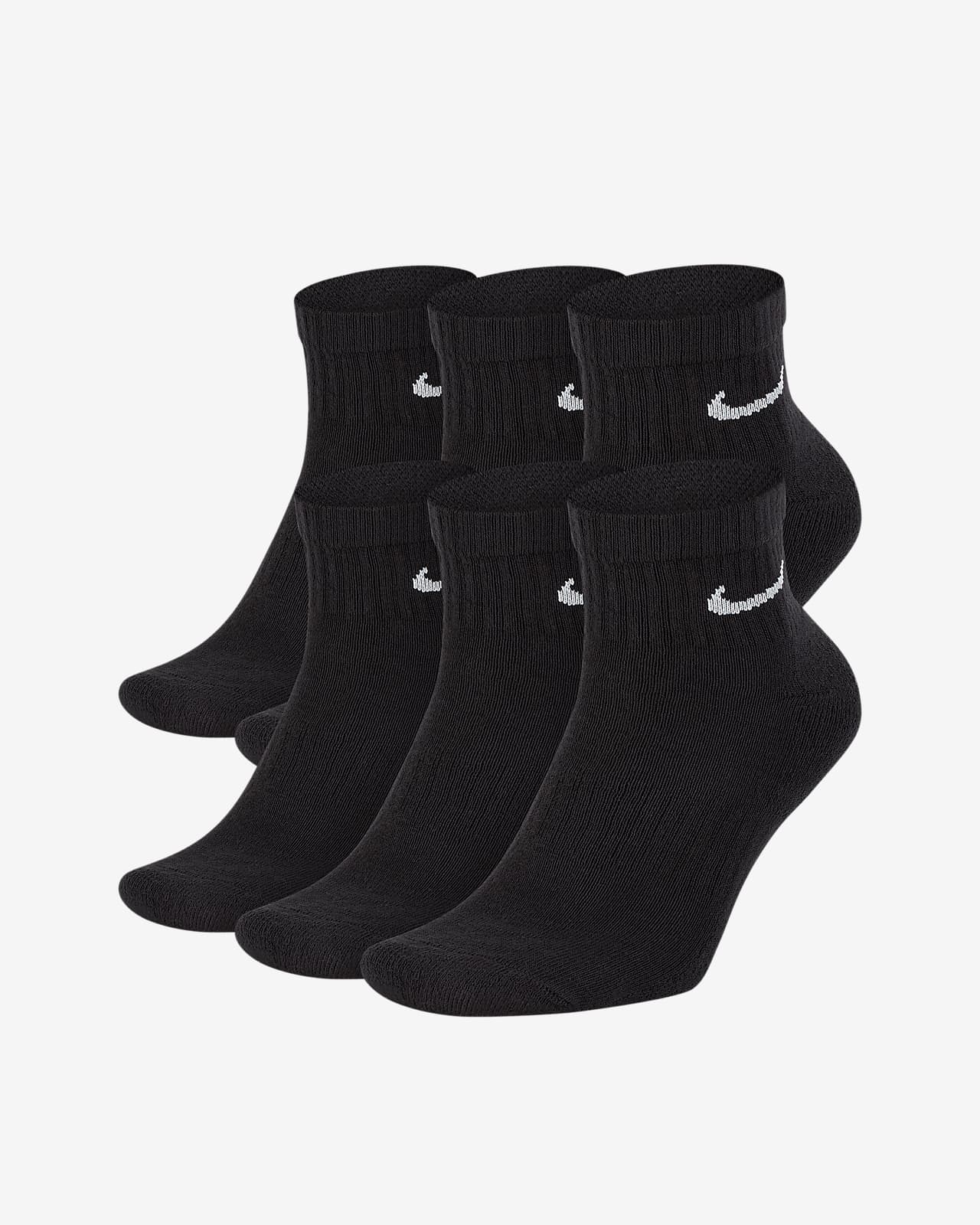Κάλτσες προπόνησης μέχρι τον αστράγαλο Nike Everyday Cushioned (6 ζευγάρια)