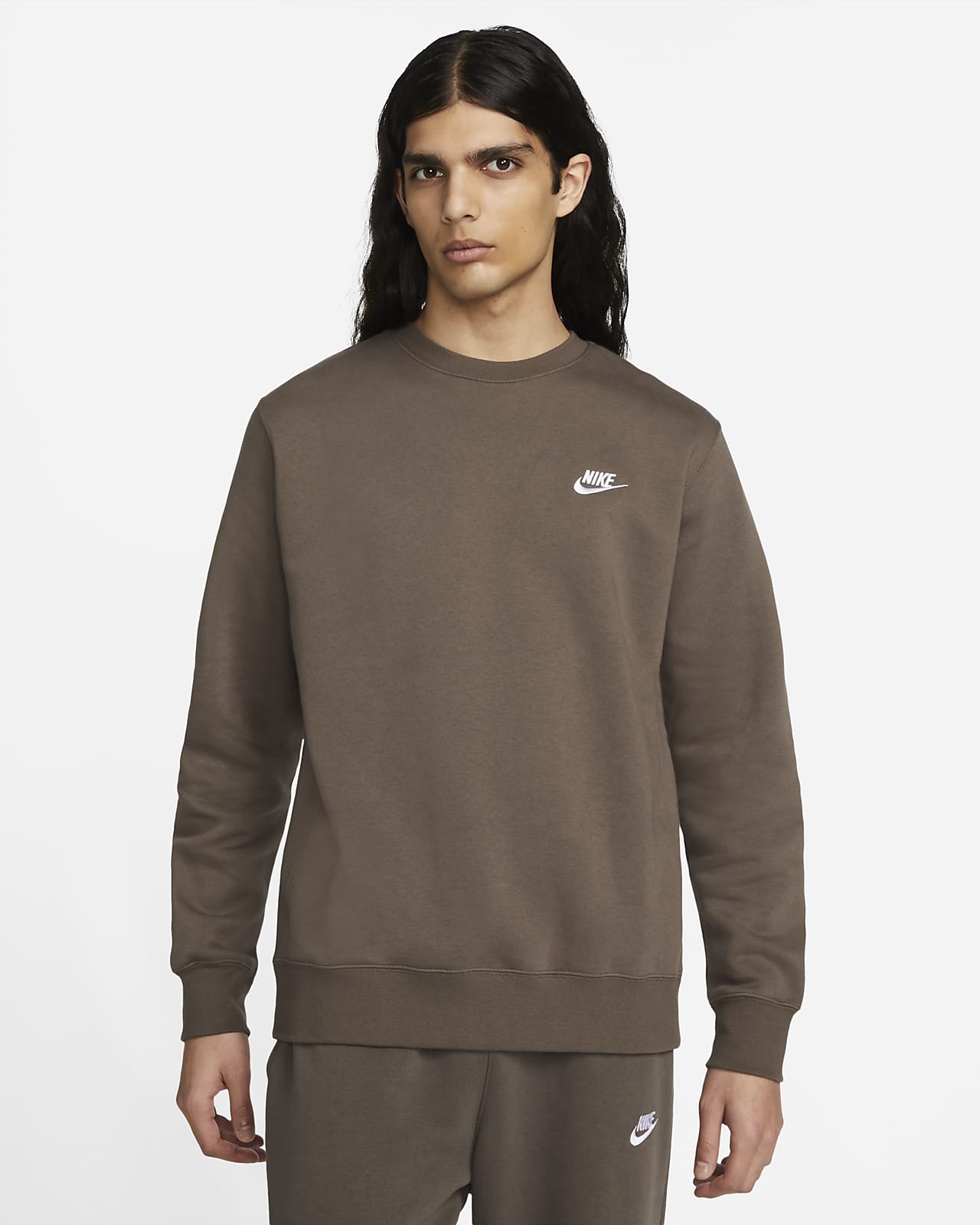 nike club fleece crew neck sweatshirt