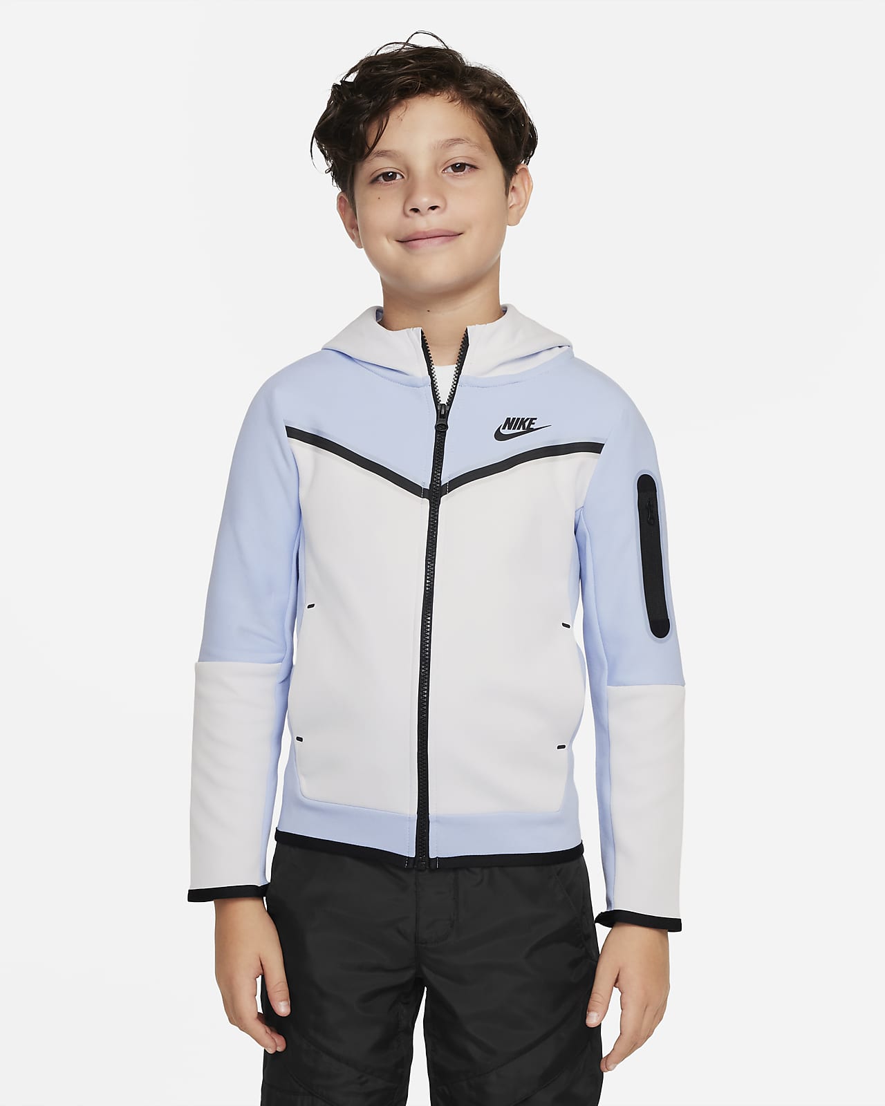 Nike Sportswear Tech Fleece Hoodie met rits voor jongens. Nike BE