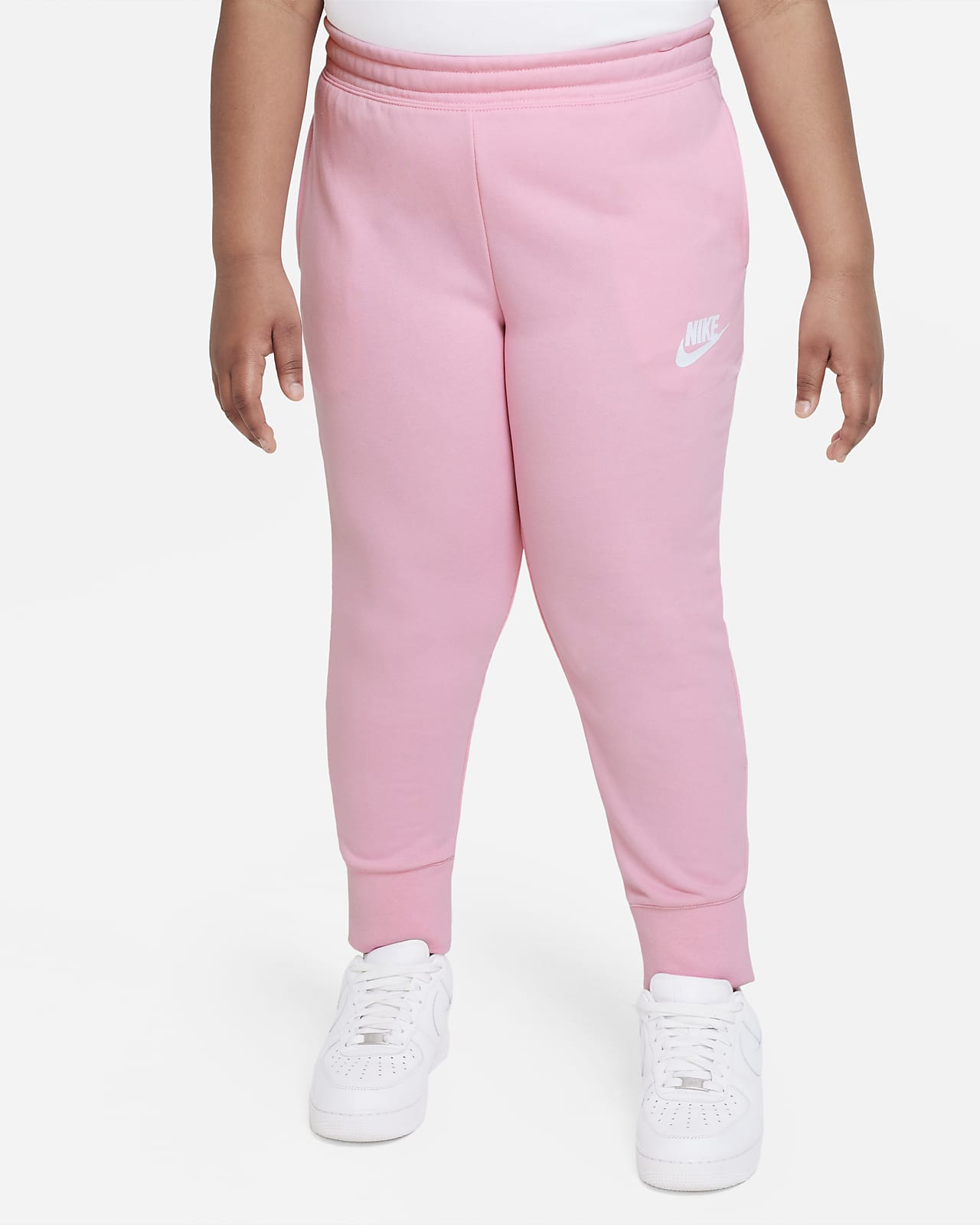 Nike Sportswear Club Older Kids' (Girls') French terry Fitted Trousers (Extended Size)