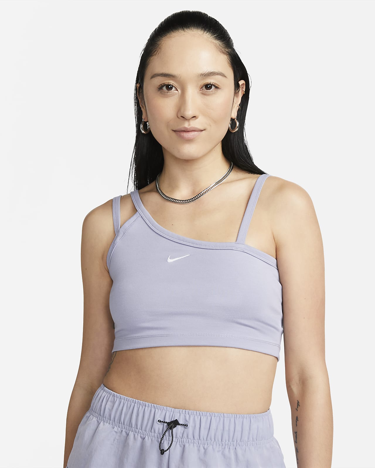 el estudio Unión baño Camiseta de tirantes cropped asimétrica para mujer Nike Sportswear Everyday  Modern. Nike.com