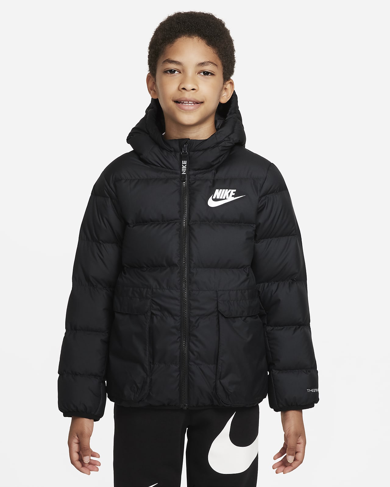 Τζάκετ με γέμισμα από πούπουλα Nike Sportswear Therma-FIT για μεγάλα παιδιά