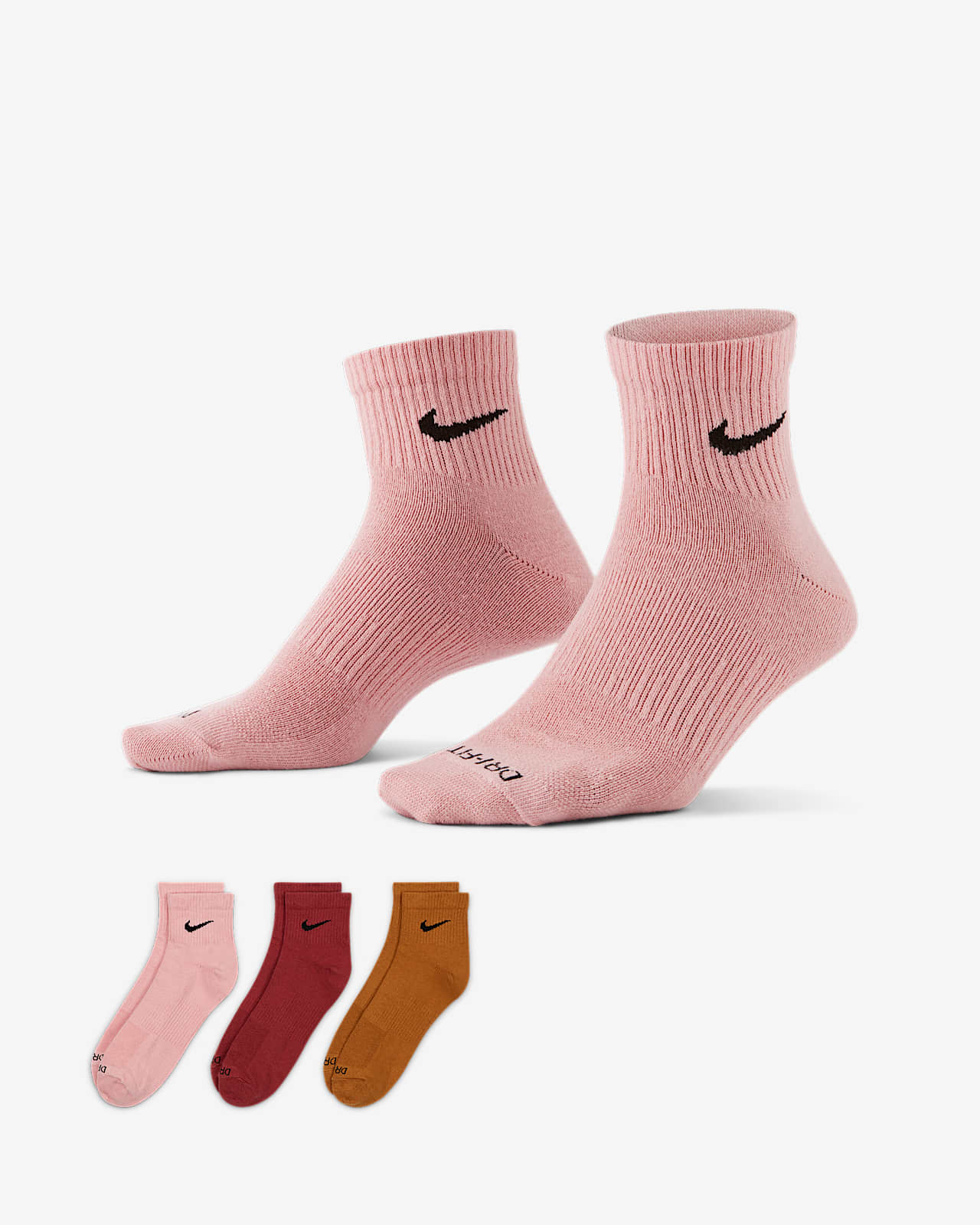 Носки до щиколотки для тренинга Nike Everyday Plus Lightweight (3 пары).  Nike RU